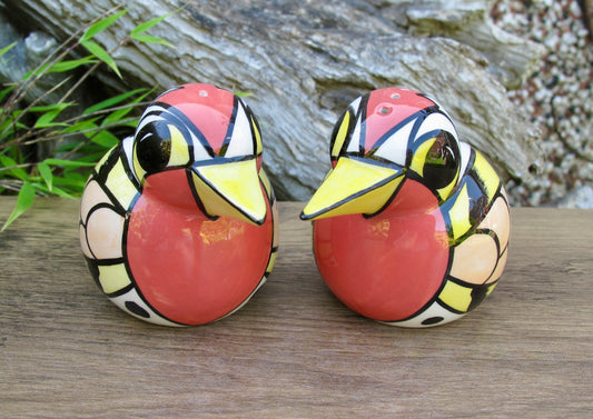 Lorna Bailey ROBIN CRUET Salt & Pepper Christmas 2004