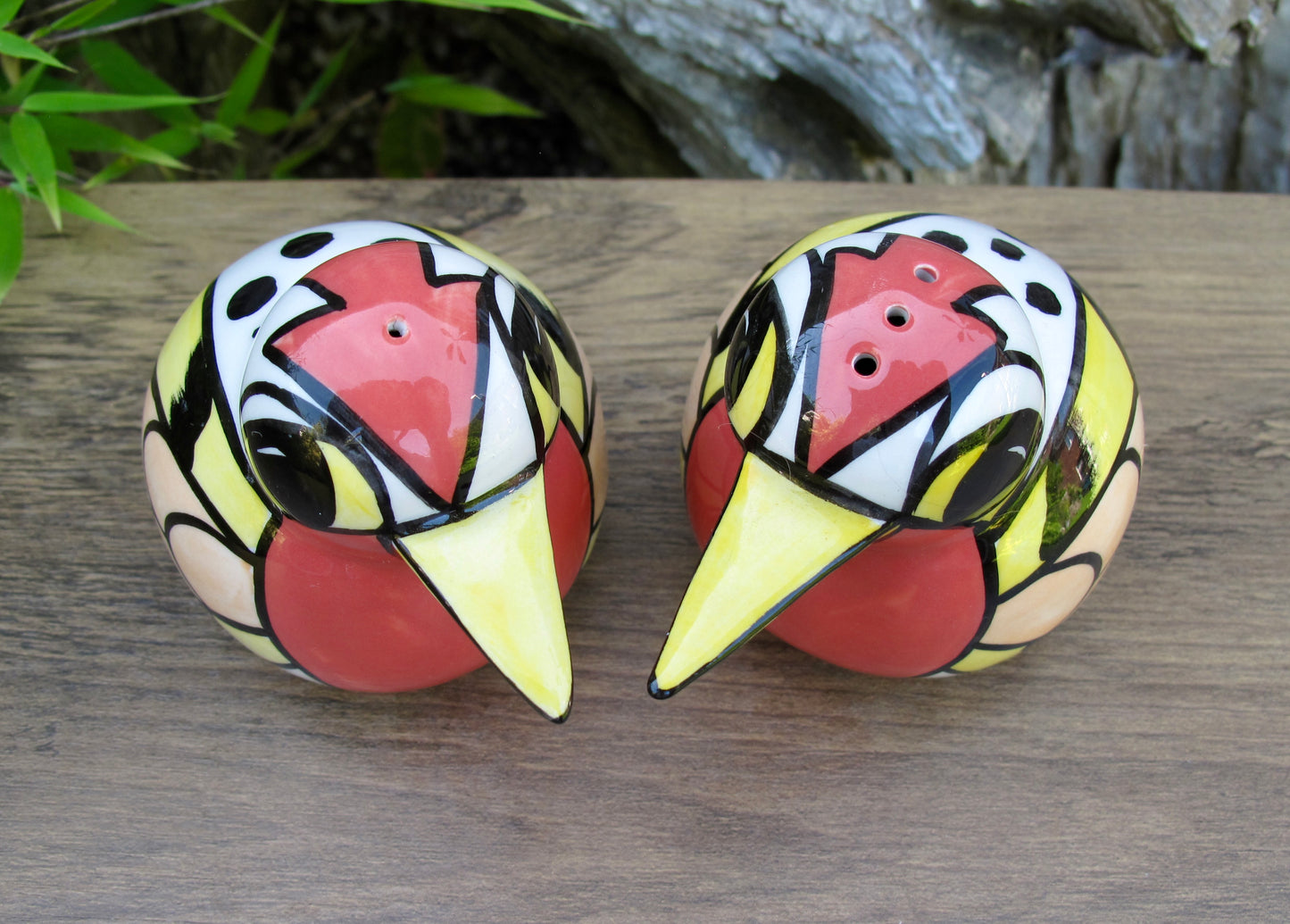 Lorna Bailey ROBIN CRUET Salt & Pepper Christmas 2004