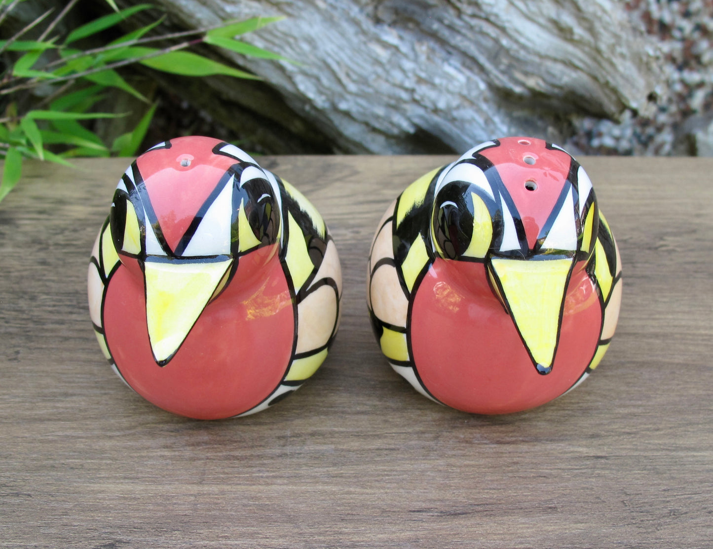 Lorna Bailey ROBIN CRUET Salt & Pepper Christmas 2004