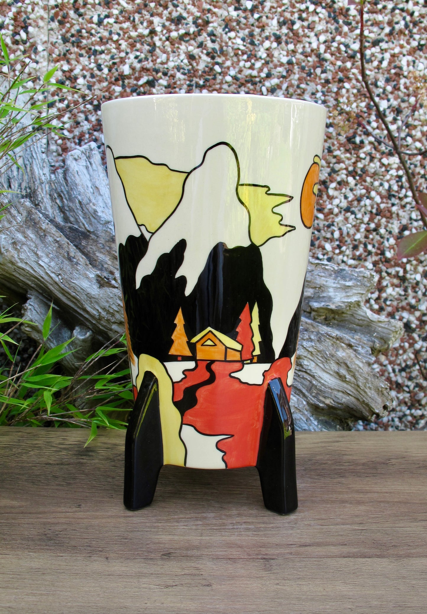Lorna Bailey Rare ASPEN ROCKET VASE (Ref; The First Millennium Book)
