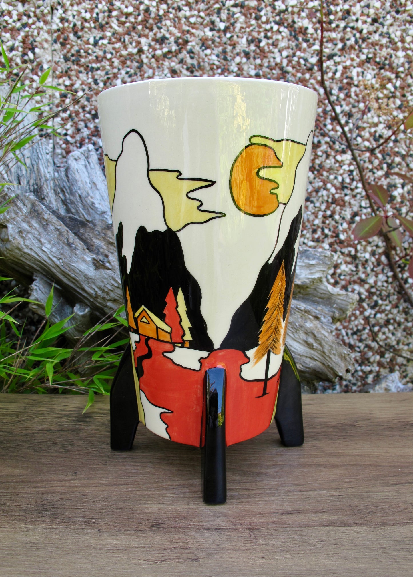 Lorna Bailey Rare ASPEN ROCKET VASE (Ref; The First Millennium Book)