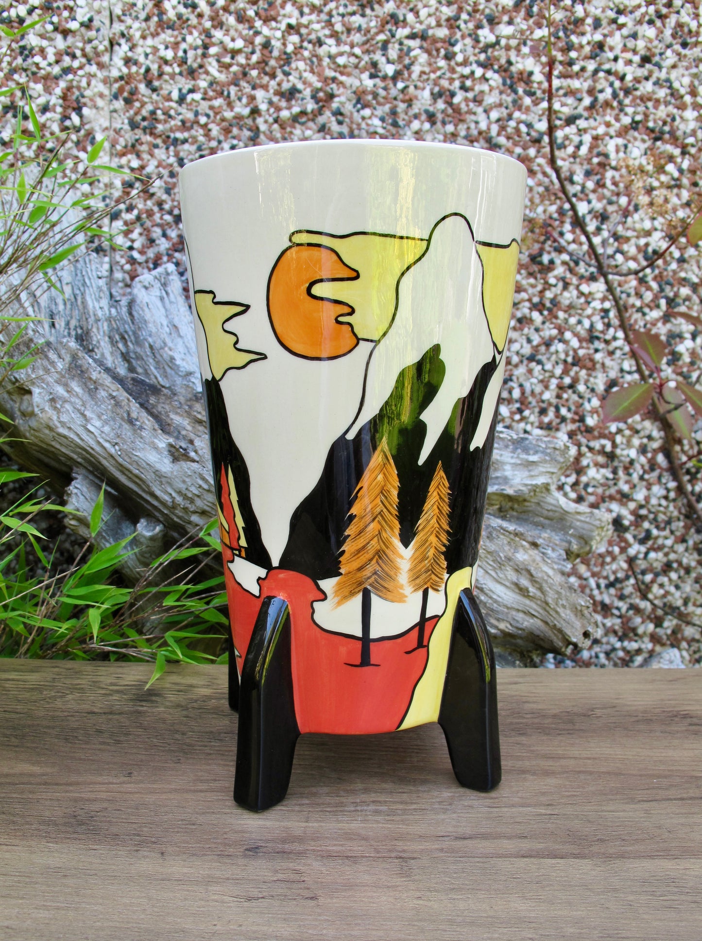 Lorna Bailey Rare ASPEN ROCKET VASE (Ref; The First Millennium Book)