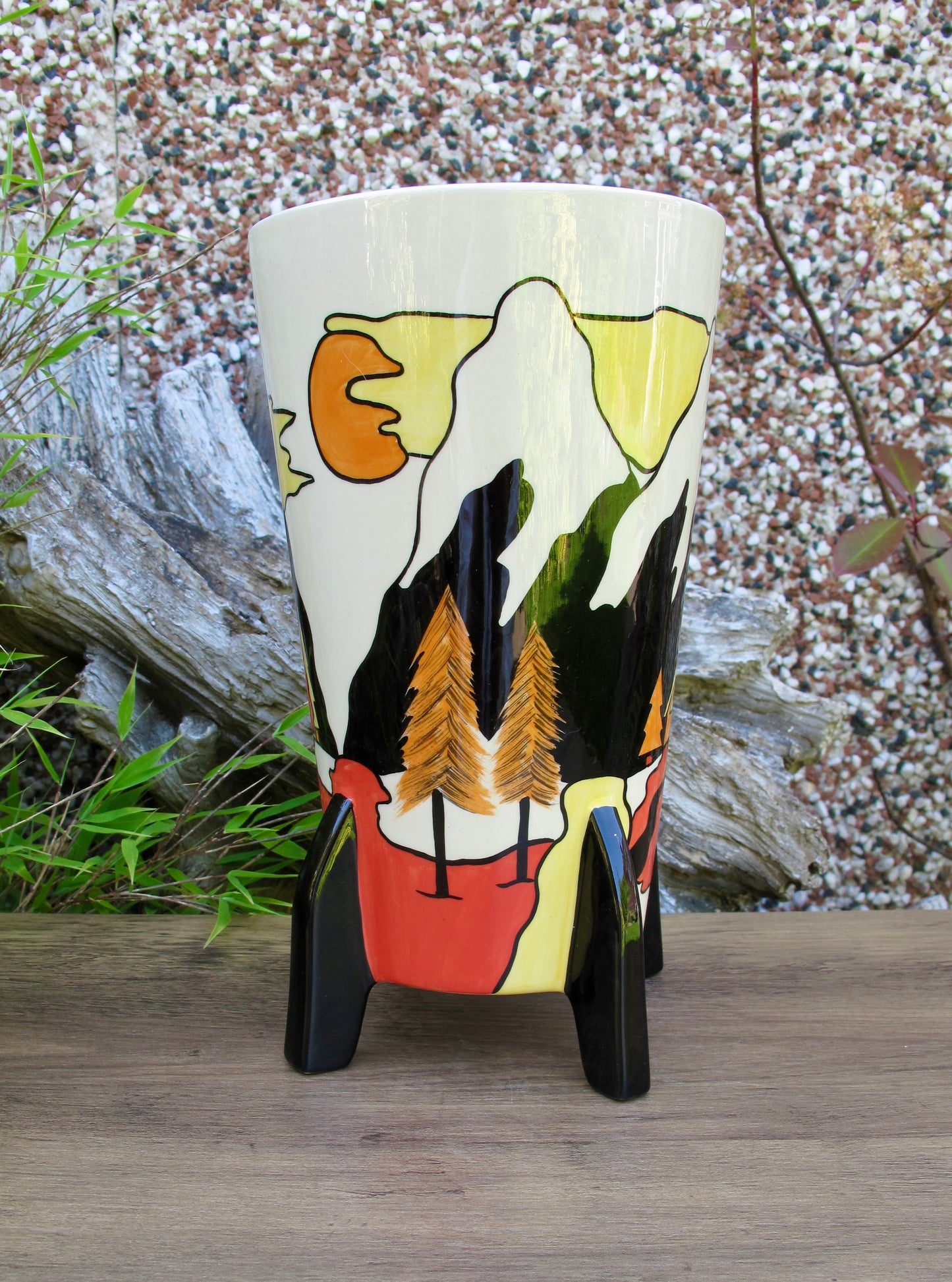 Lorna Bailey Rare ASPEN ROCKET VASE (Ref; The First Millennium Book)