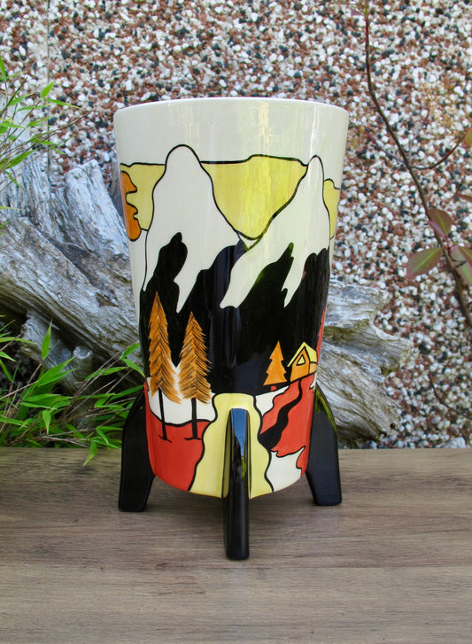 Lorna Bailey Rare ASPEN ROCKET VASE (Ref; The First Millennium Book)