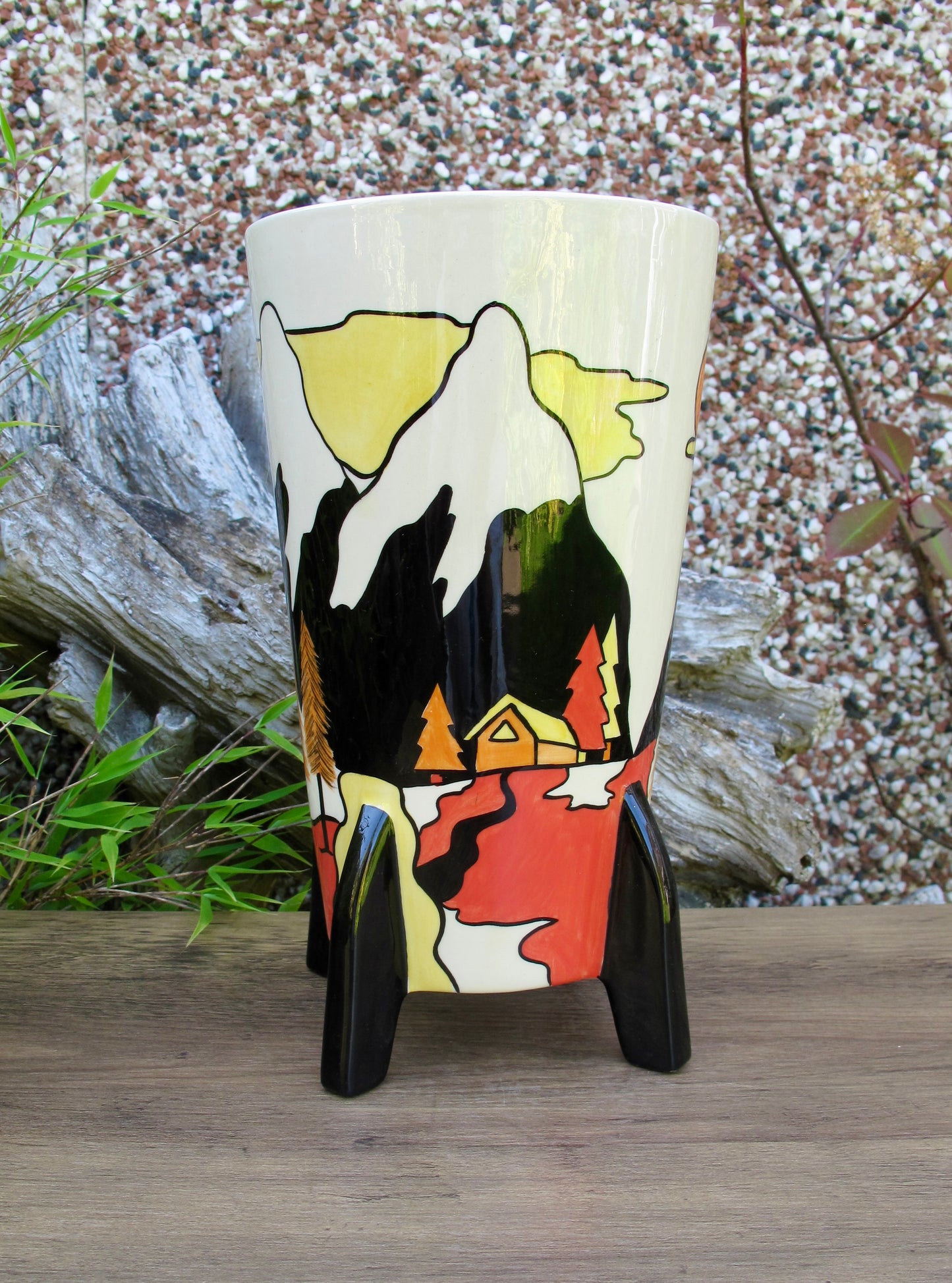 Lorna Bailey Rare ASPEN ROCKET VASE (Ref; The First Millennium Book)