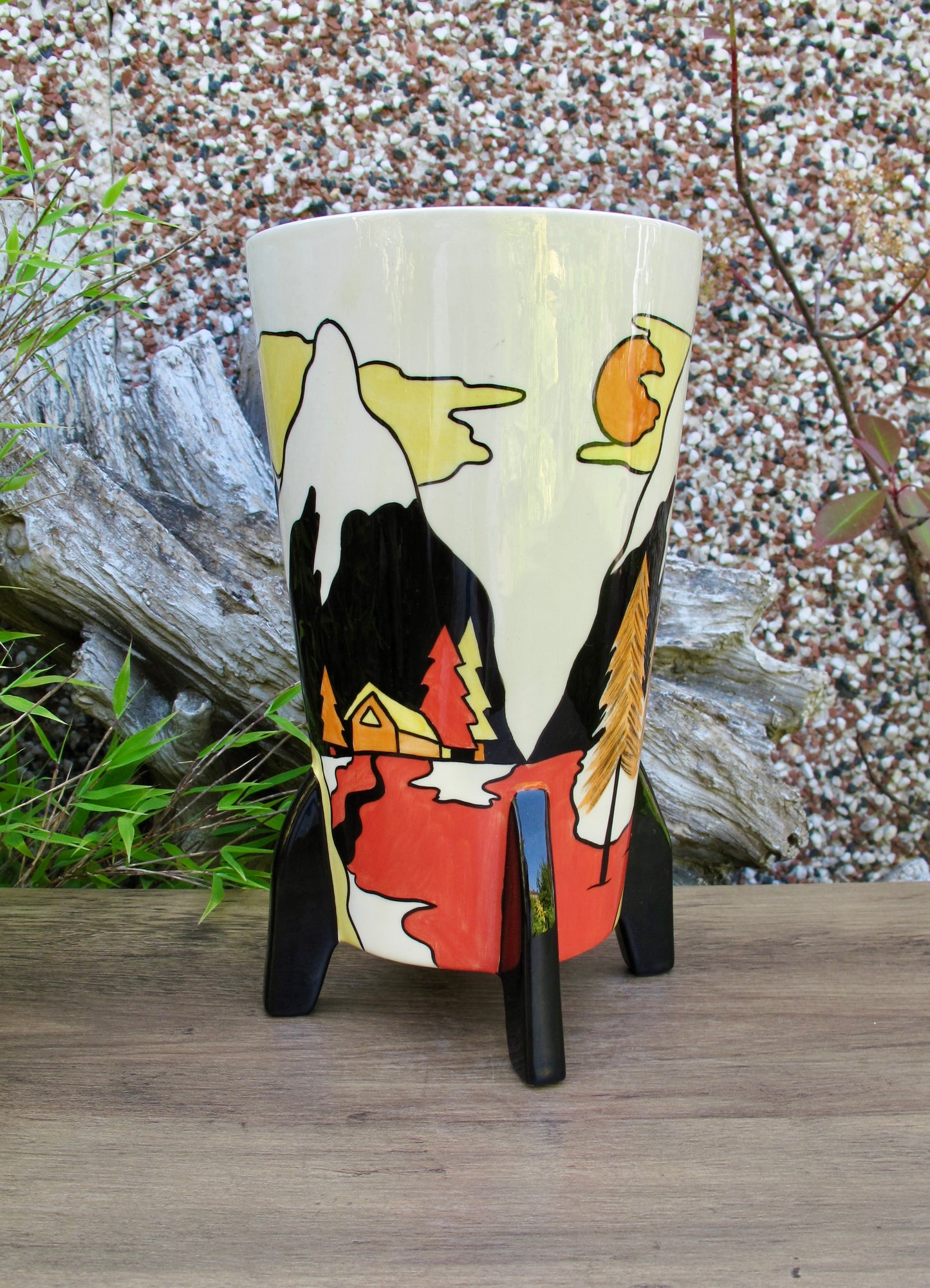 Lorna Bailey Rare ASPEN ROCKET VASE (Ref; The First Millennium Book)