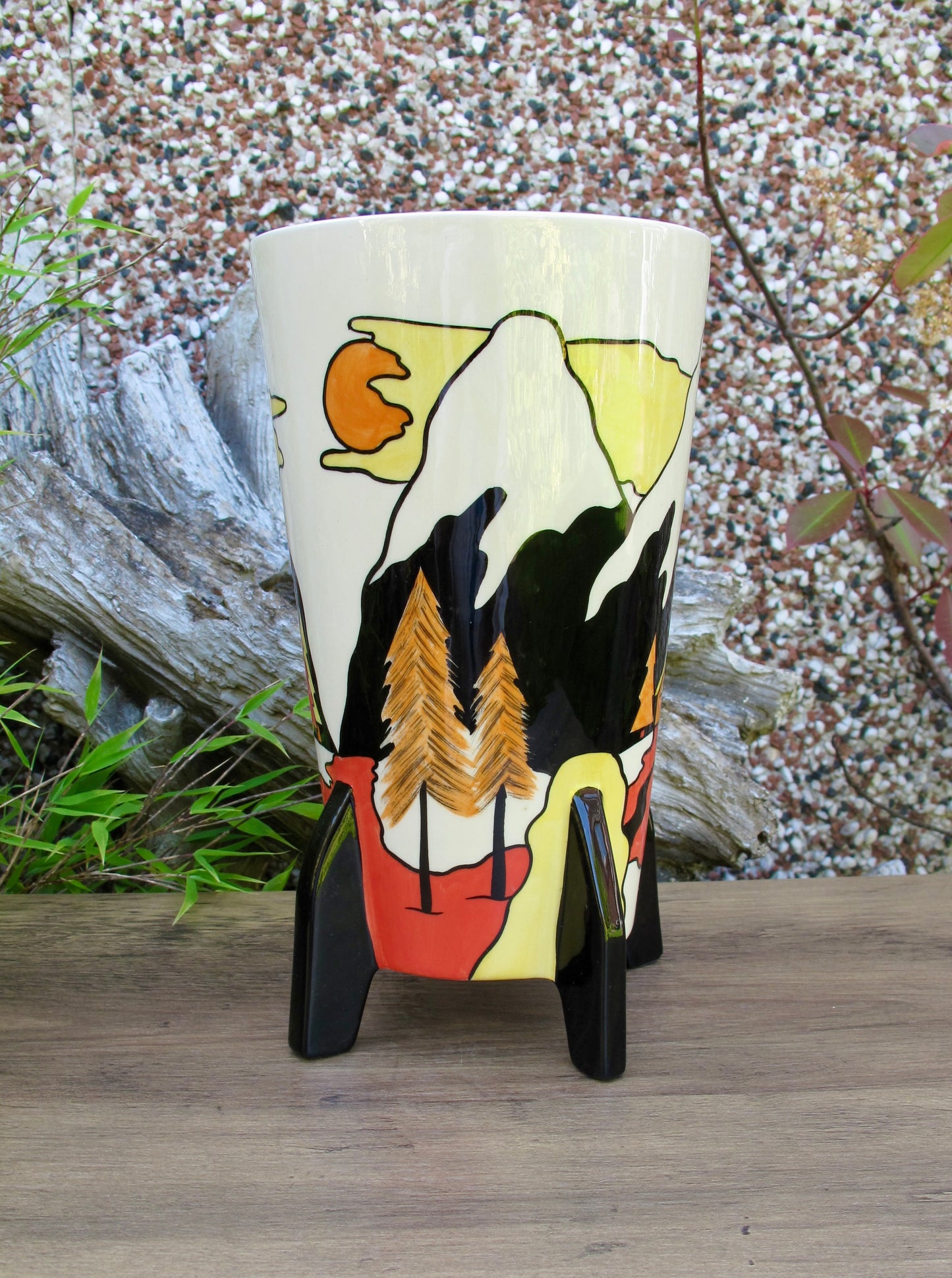 Lorna Bailey Rare ASPEN ROCKET VASE (Ref; The First Millennium Book)