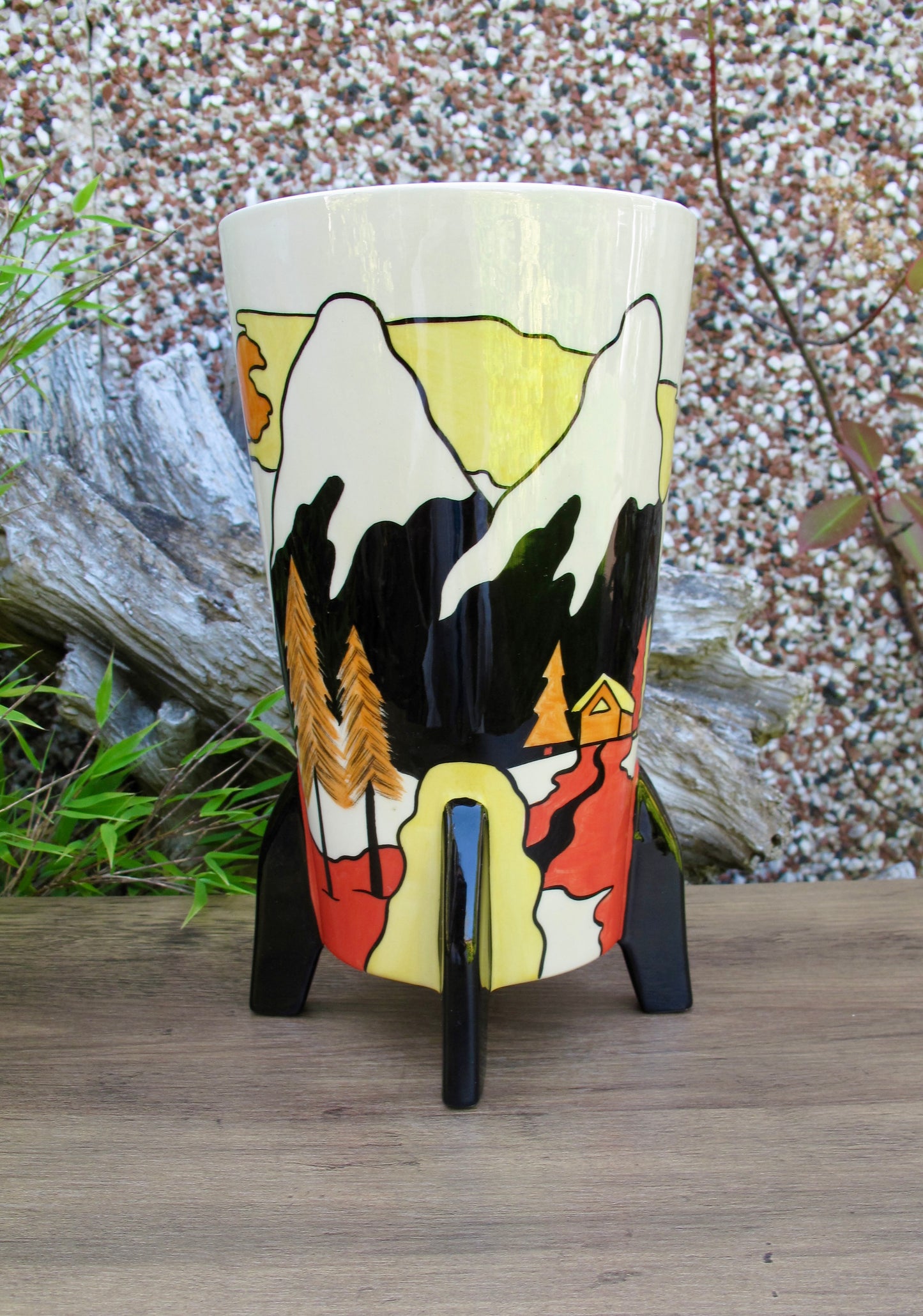 Lorna Bailey Rare ASPEN ROCKET VASE (Ref; The First Millennium Book)