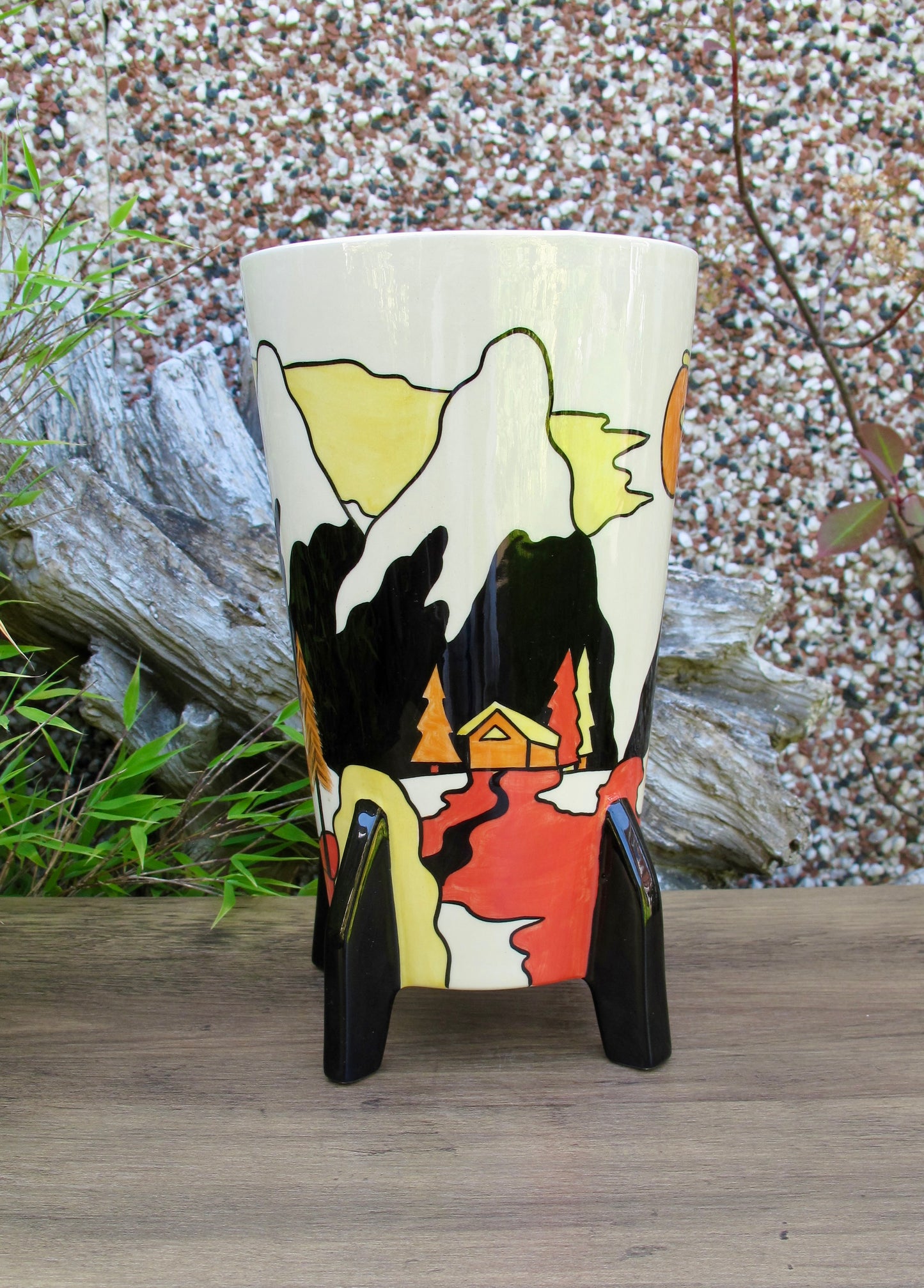 Lorna Bailey Rare ASPEN ROCKET VASE (Ref; The First Millennium Book)