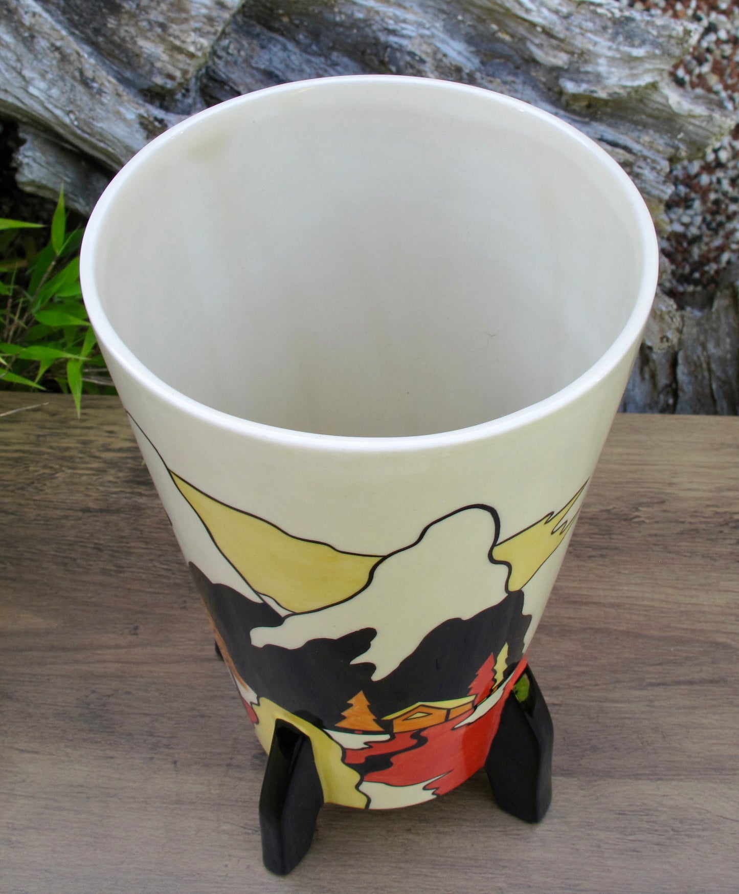 Lorna Bailey Rare ASPEN ROCKET VASE (Ref; The First Millennium Book)