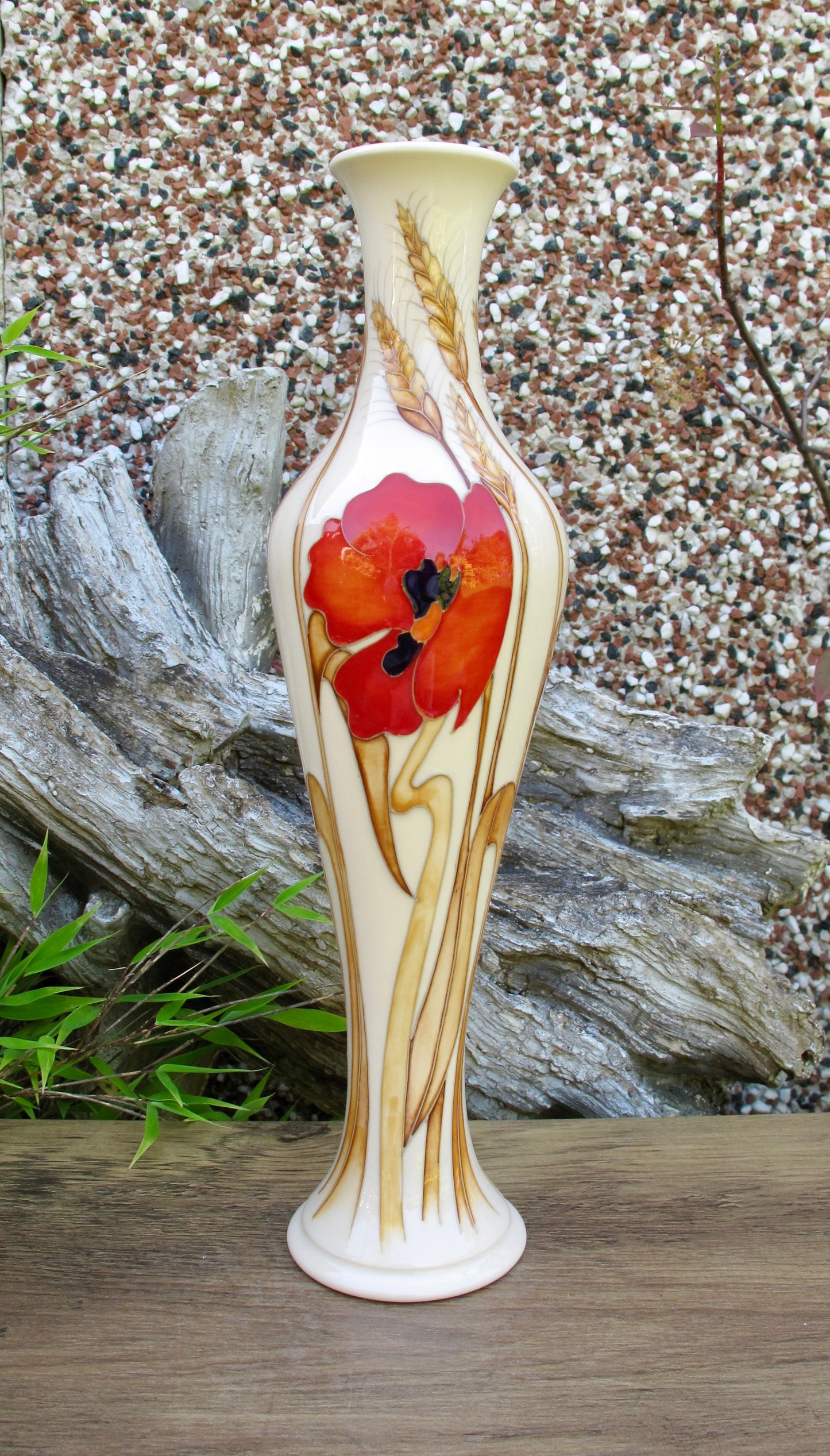 Moorcroft HARVEST POPPY VASE 138/12 Retail Price £239.50