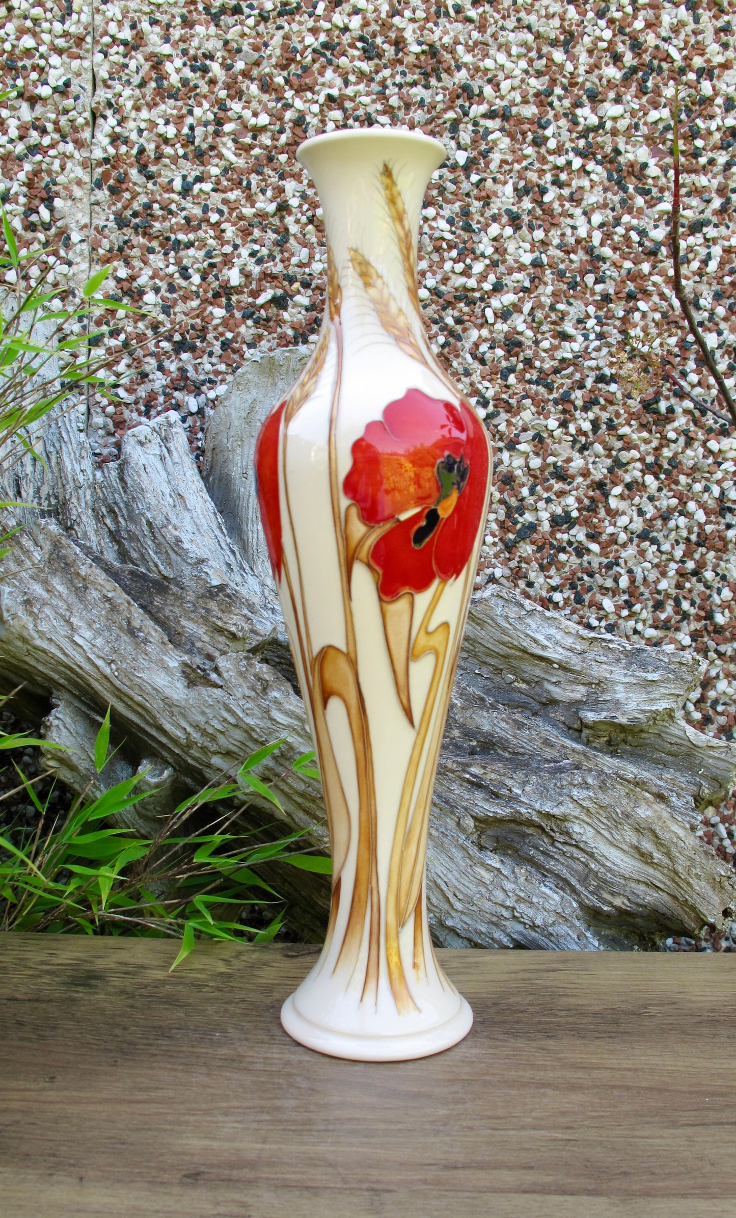 Moorcroft HARVEST POPPY VASE 138/12 Retail Price £239.50