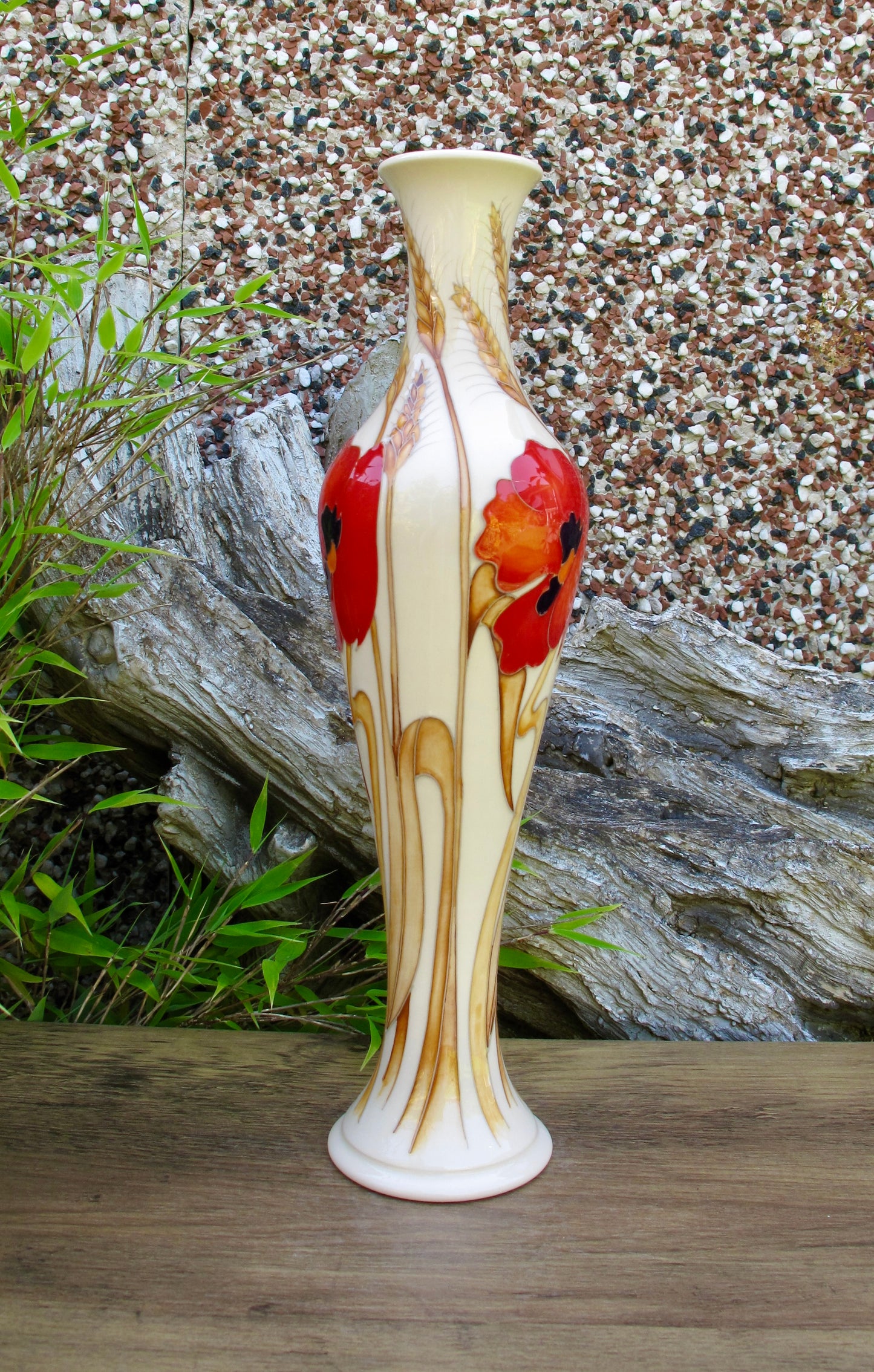 Moorcroft HARVEST POPPY VASE 138/12 Retail Price £239.50