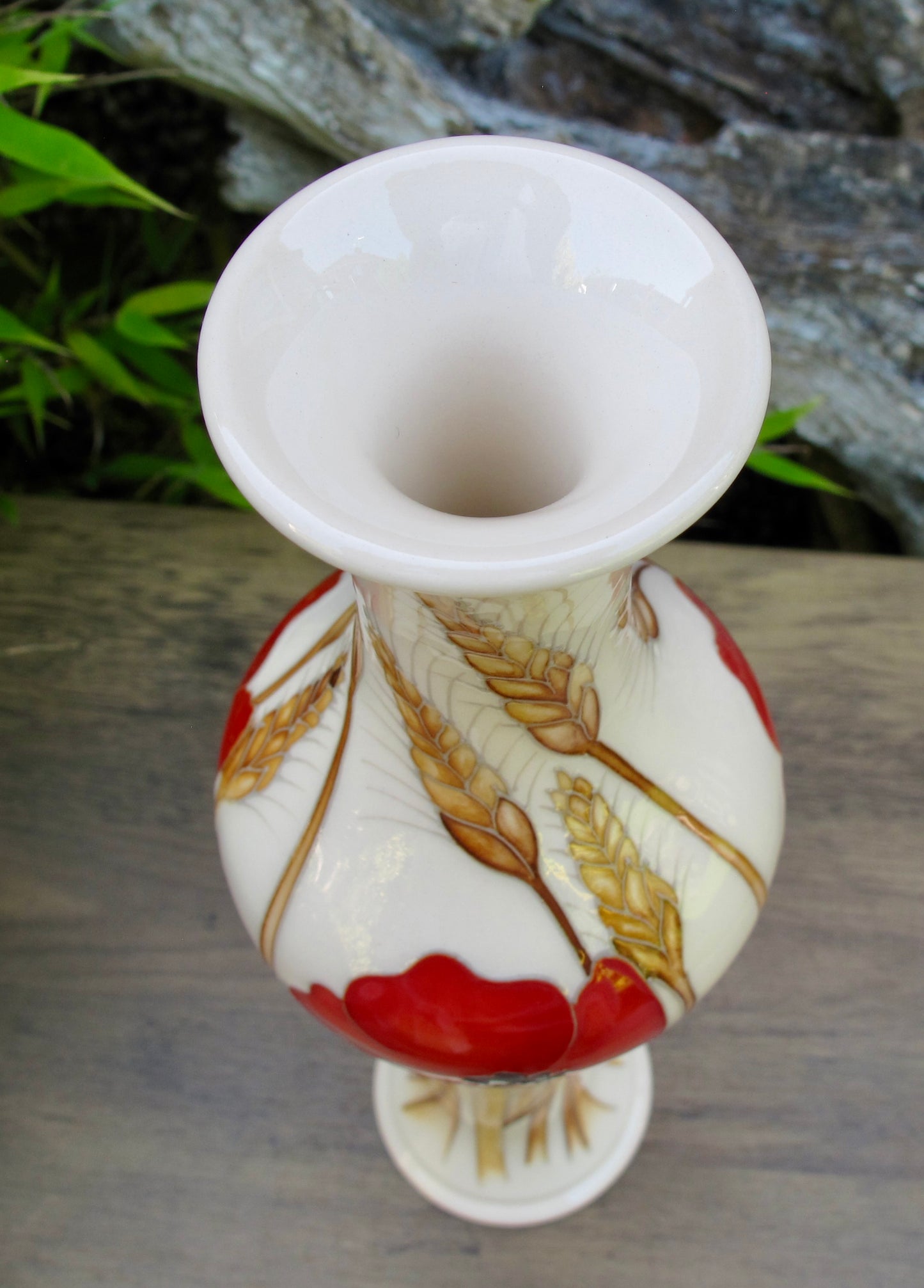 Moorcroft HARVEST POPPY VASE 138/12 Retail Price £239.50