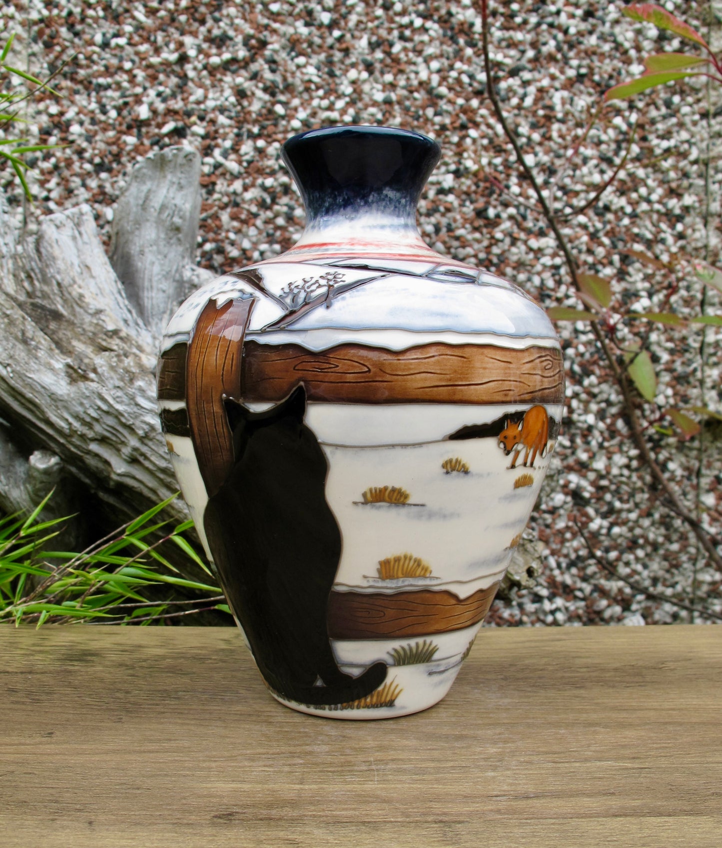 Moorcroft Exquisite Boxed WHO GOES THERE Vase 03/7 Numbered Edition