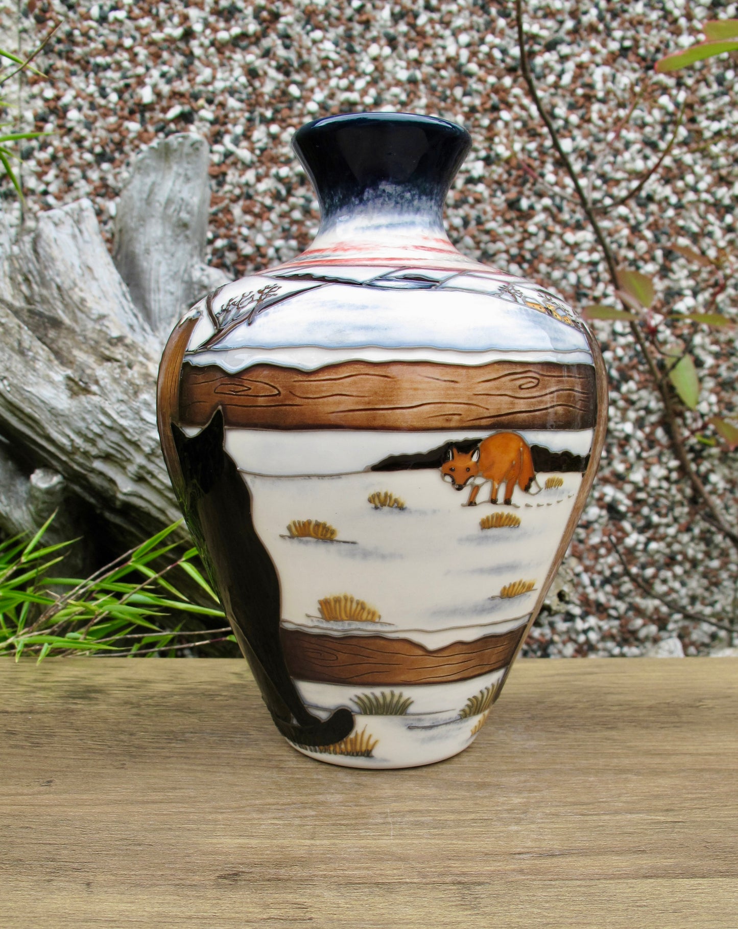 Moorcroft Exquisite Boxed WHO GOES THERE Vase 03/7 Numbered Edition