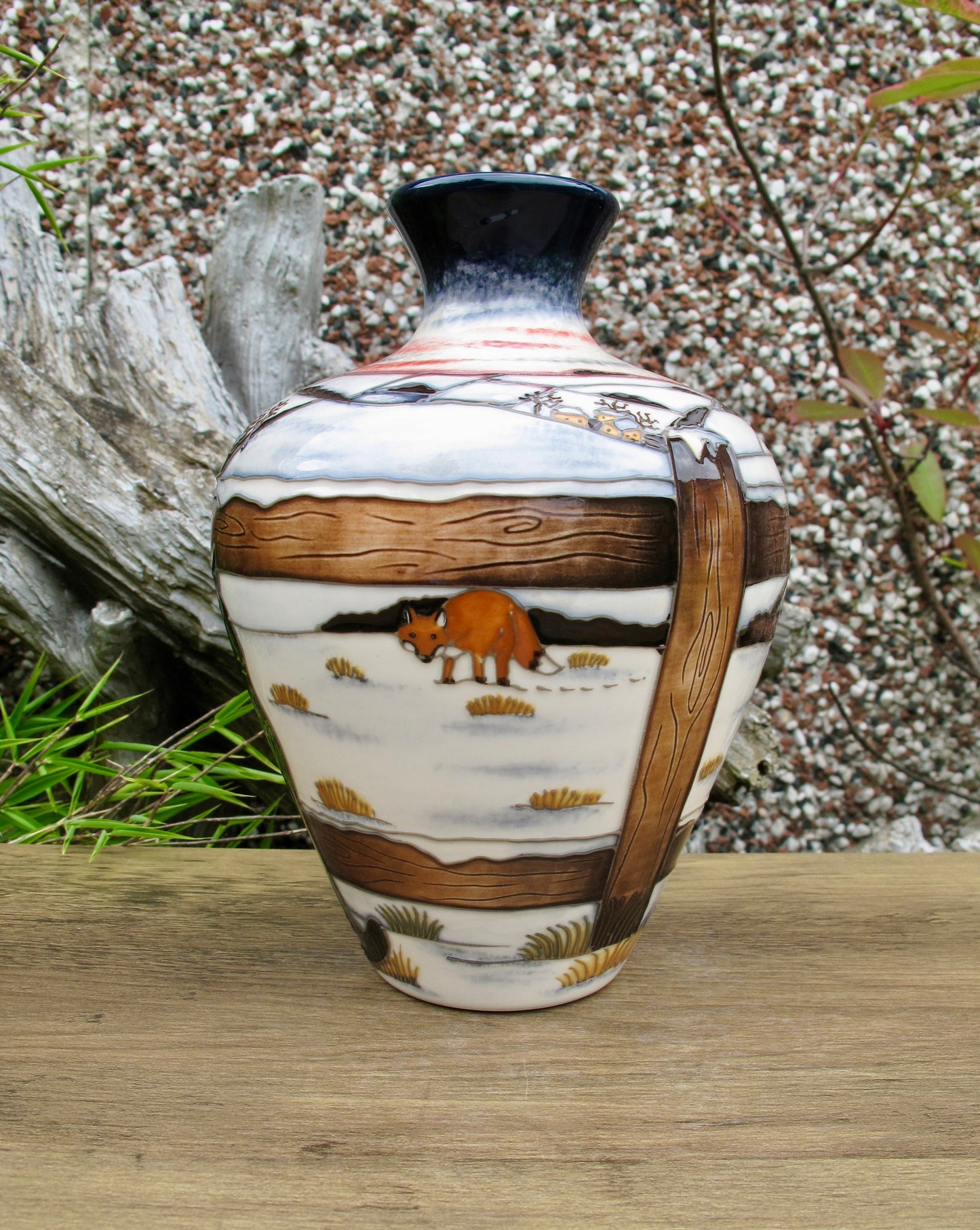 Moorcroft Exquisite Boxed WHO GOES THERE Vase 03/7 Numbered Edition