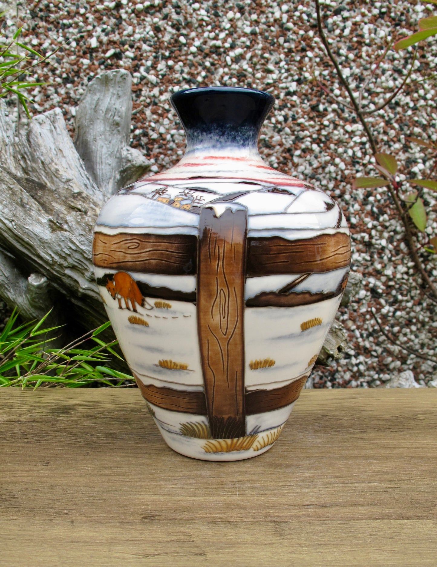 Moorcroft Exquisite Boxed WHO GOES THERE Vase 03/7 Numbered Edition