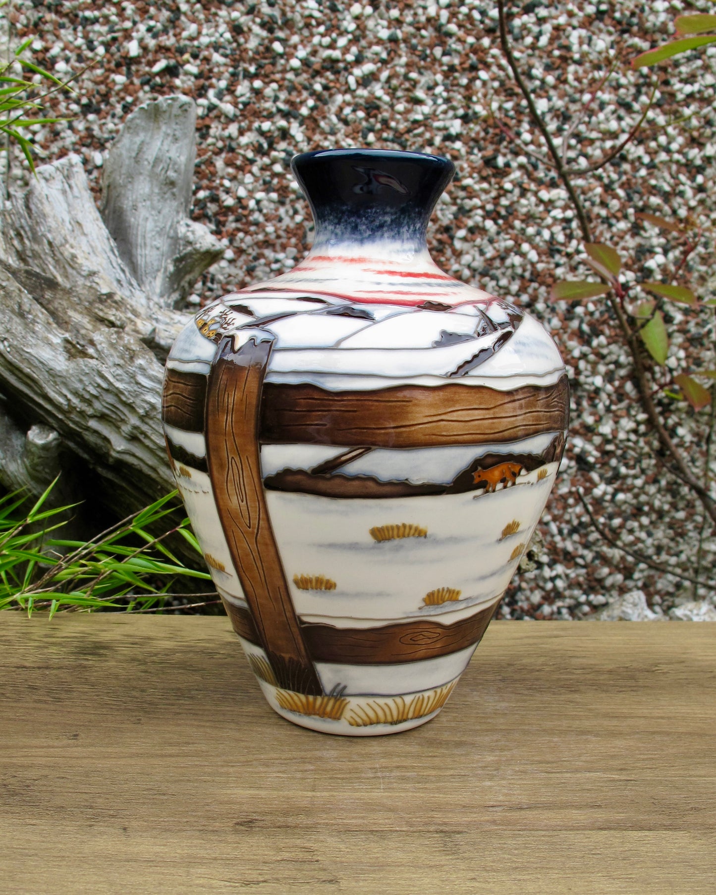 Moorcroft Exquisite Boxed WHO GOES THERE Vase 03/7 Numbered Edition