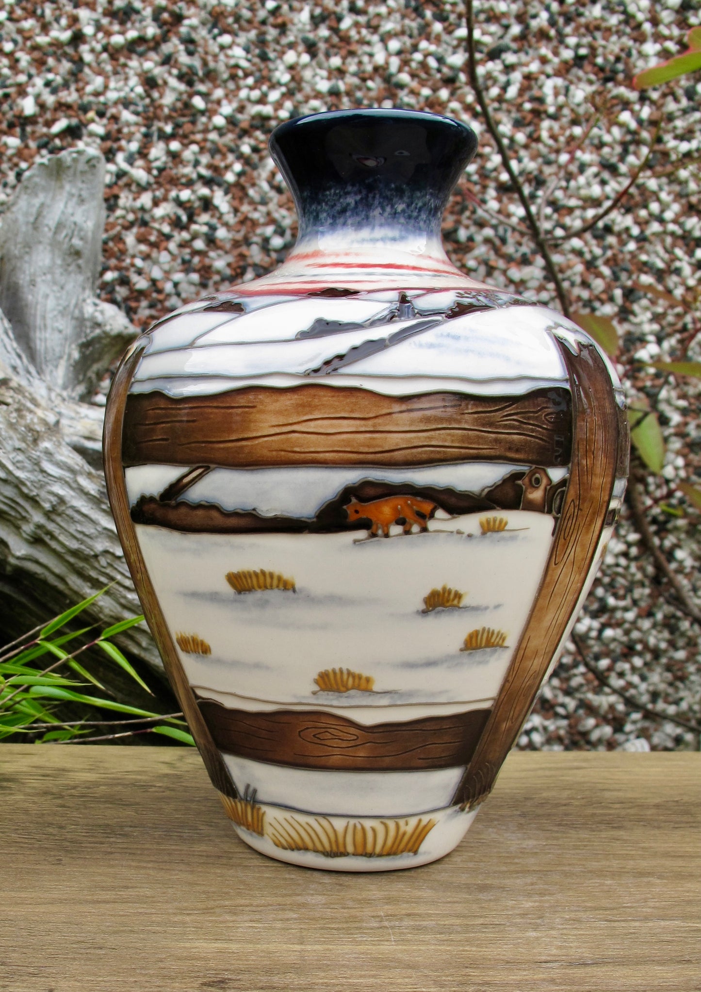 Moorcroft Exquisite Boxed WHO GOES THERE Vase 03/7 Numbered Edition