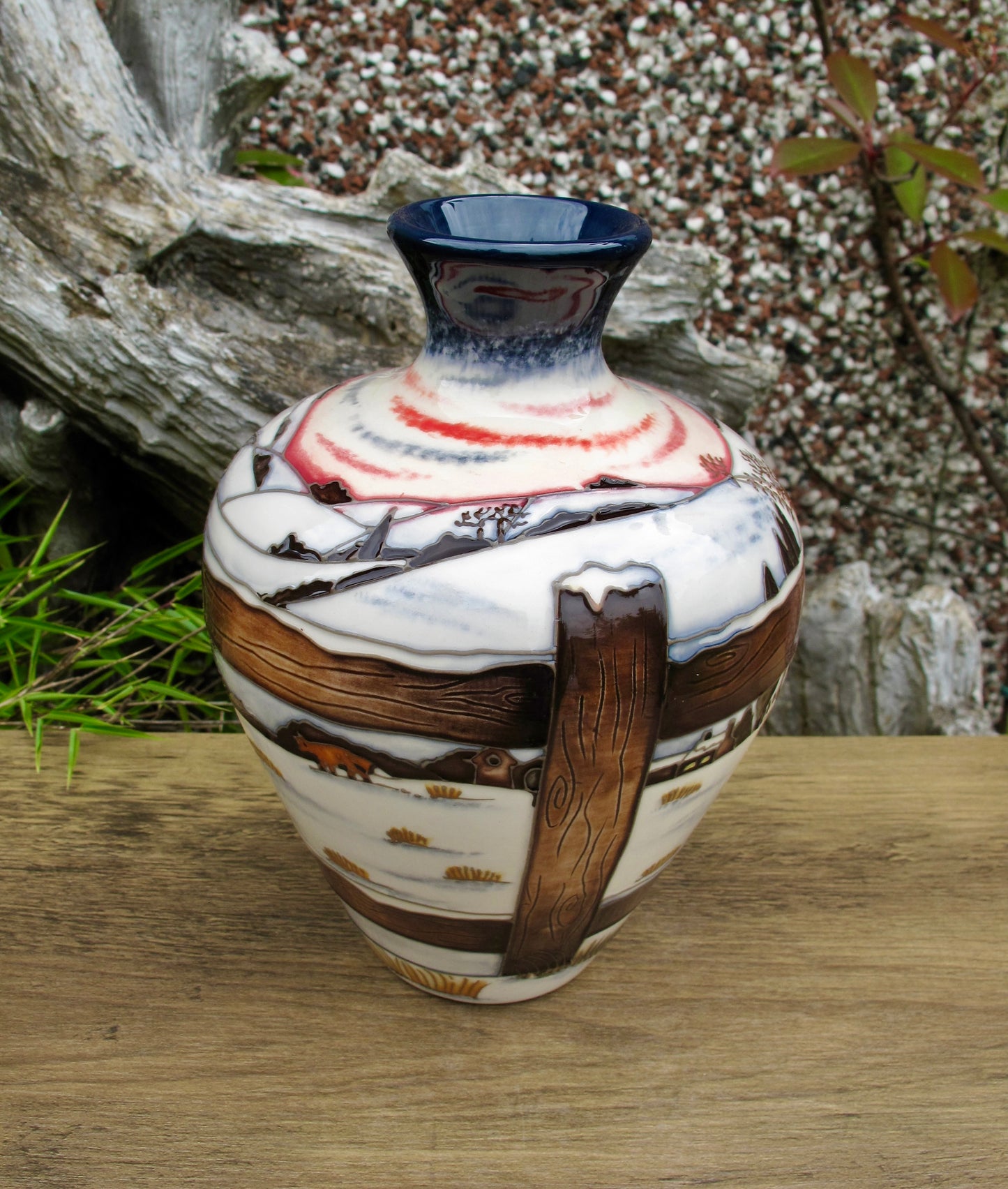 Moorcroft Exquisite Boxed WHO GOES THERE Vase 03/7 Numbered Edition