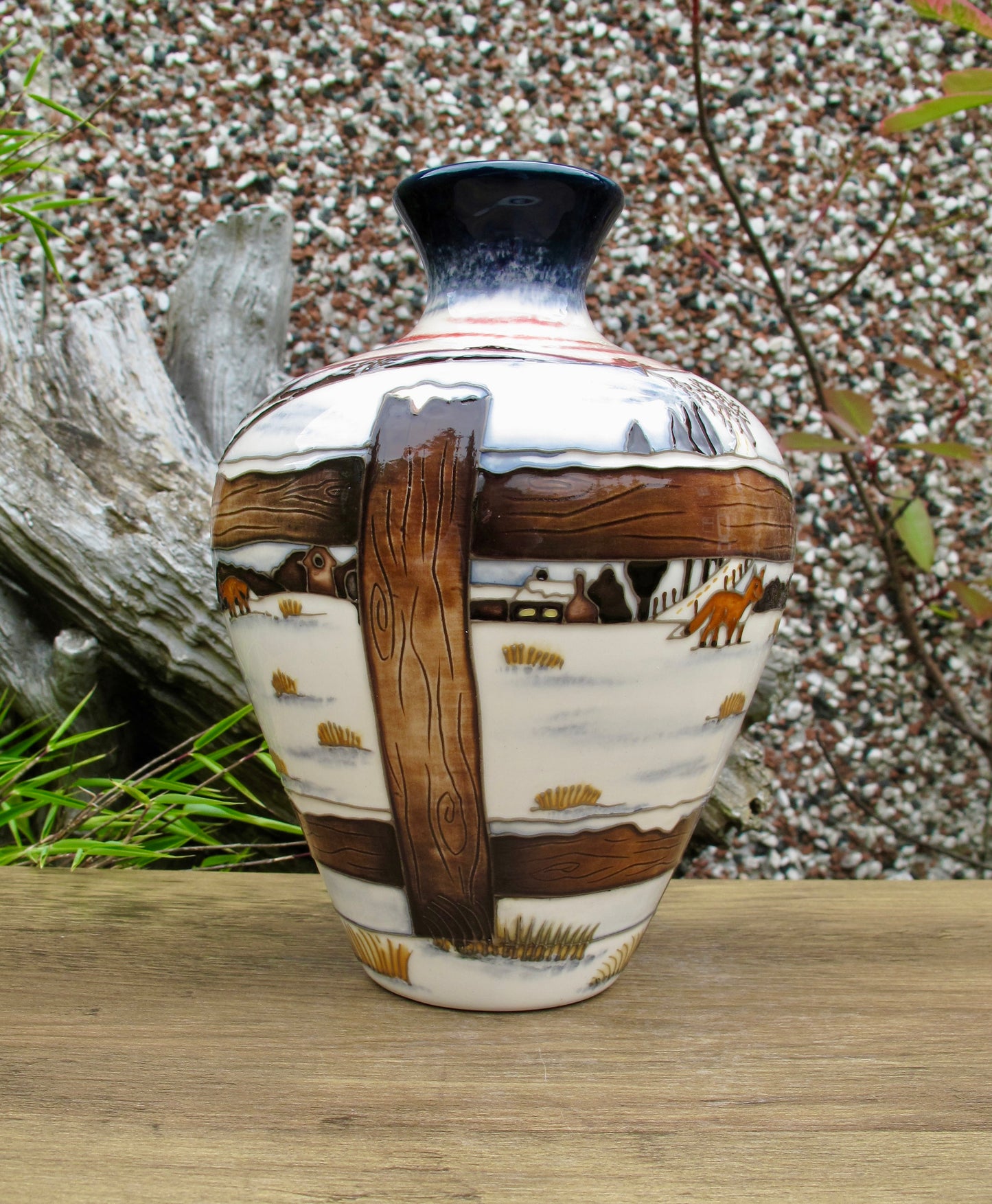 Moorcroft Exquisite Boxed WHO GOES THERE Vase 03/7 Numbered Edition