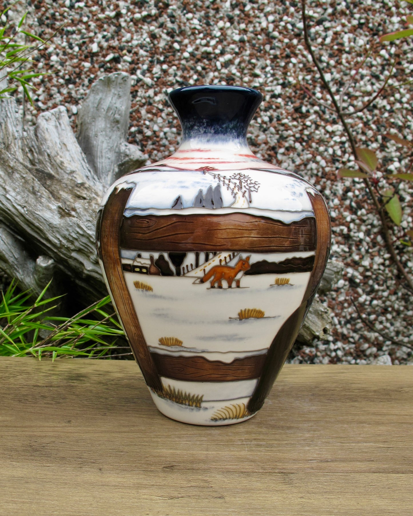 Moorcroft Exquisite Boxed WHO GOES THERE Vase 03/7 Numbered Edition