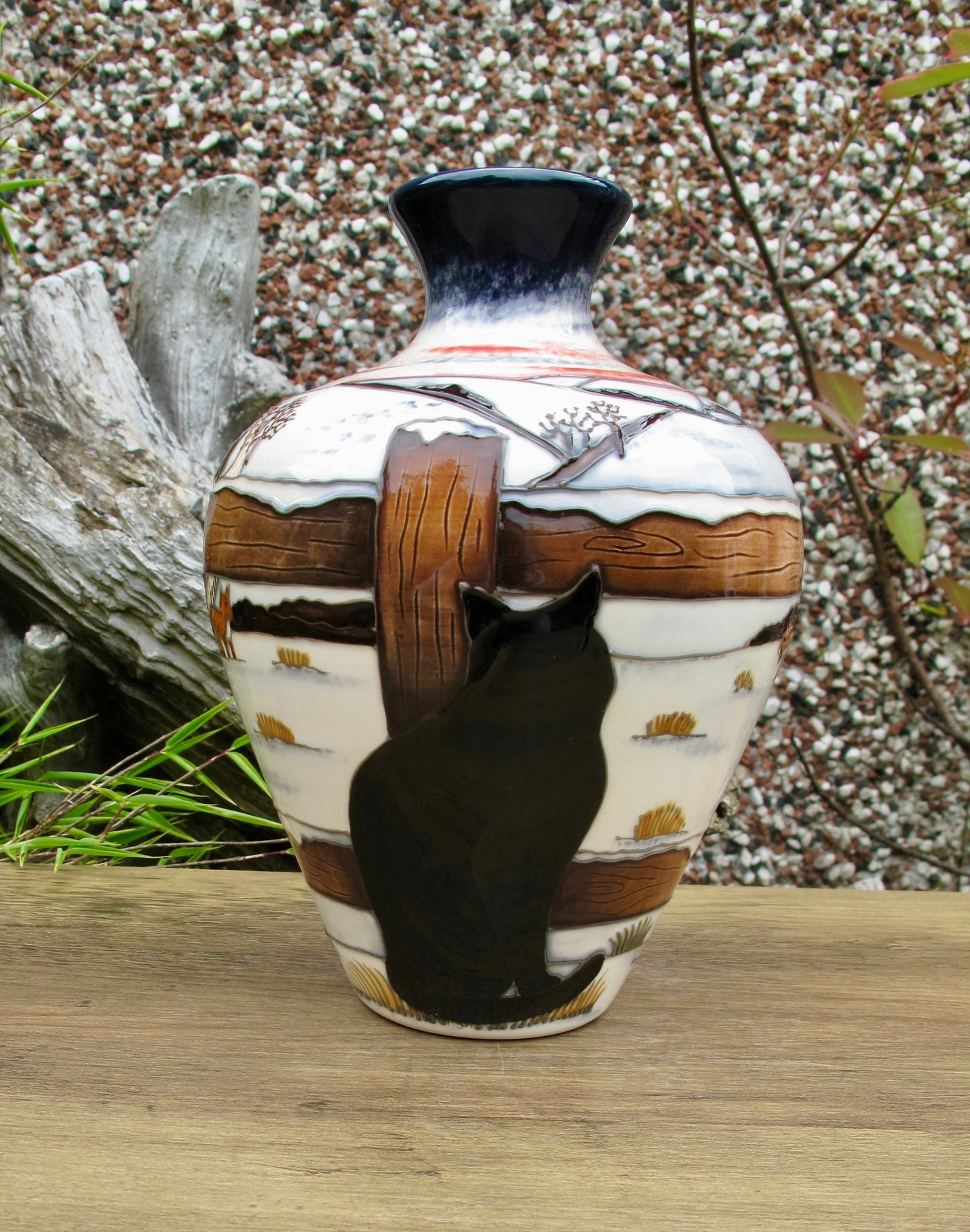 Moorcroft Exquisite Boxed WHO GOES THERE Vase 03/7 Numbered Edition