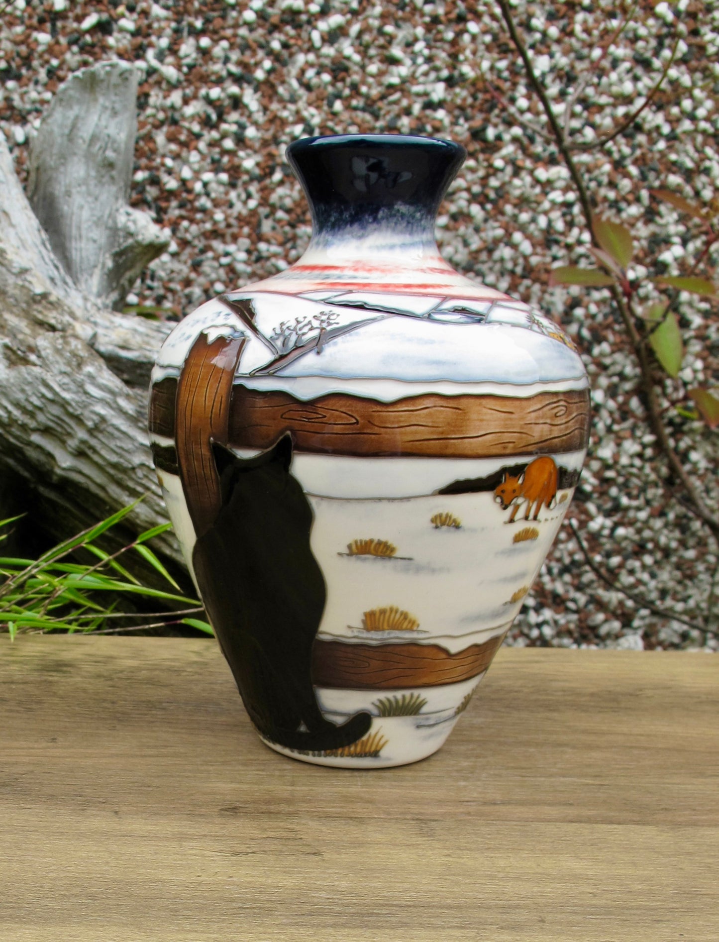 Moorcroft Exquisite Boxed WHO GOES THERE Vase 03/7 Numbered Edition