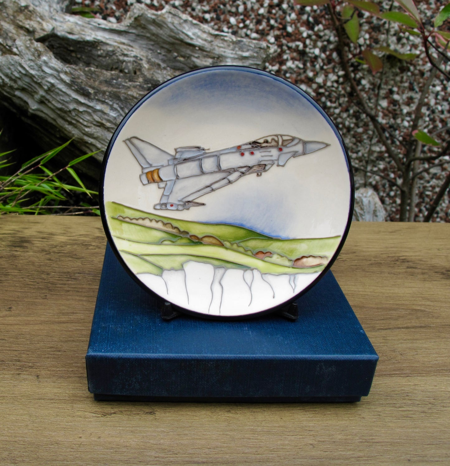 Moorcroft BOXED FLYING COLOURS TYPHOON TORNADO Tray 780/4 Retail Price £170