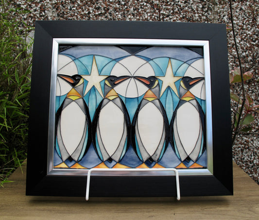 Moorcroft PENGUIN FREEZE Wall Plaque PLQ10 Retail Price £370