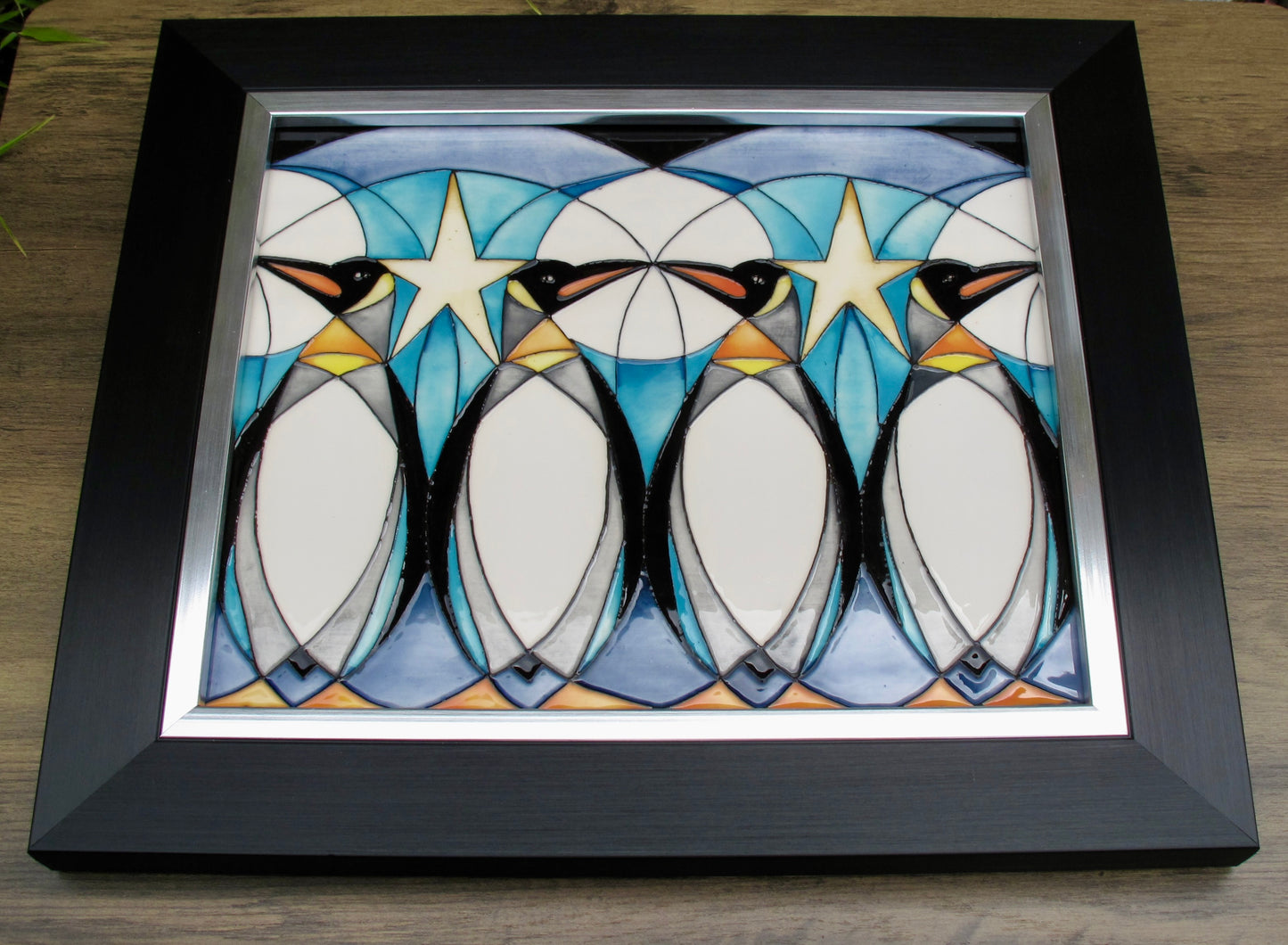 Moorcroft PENGUIN FREEZE Wall Plaque PLQ10 Retail Price £370