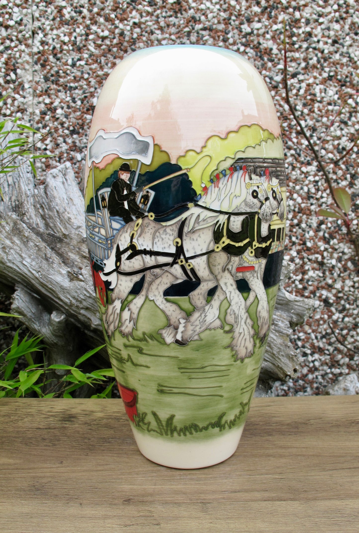 Moorcroft THE SHOWGROUND VASE 101/12 Trial Dated 13.12.16 Retail Price £1560