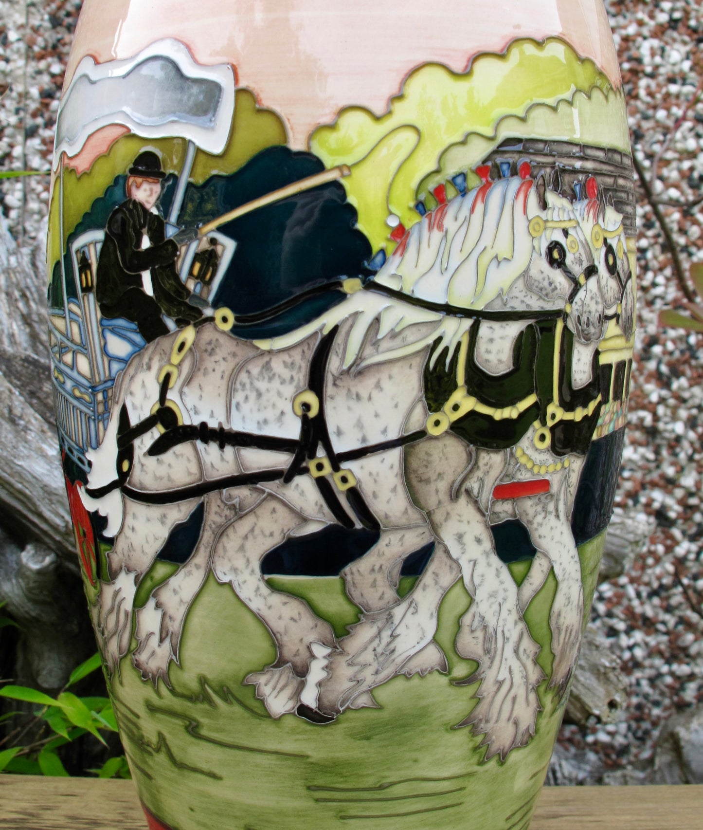 Moorcroft THE SHOWGROUND VASE 101/12 Trial Dated 13.12.16 Retail Price £1560