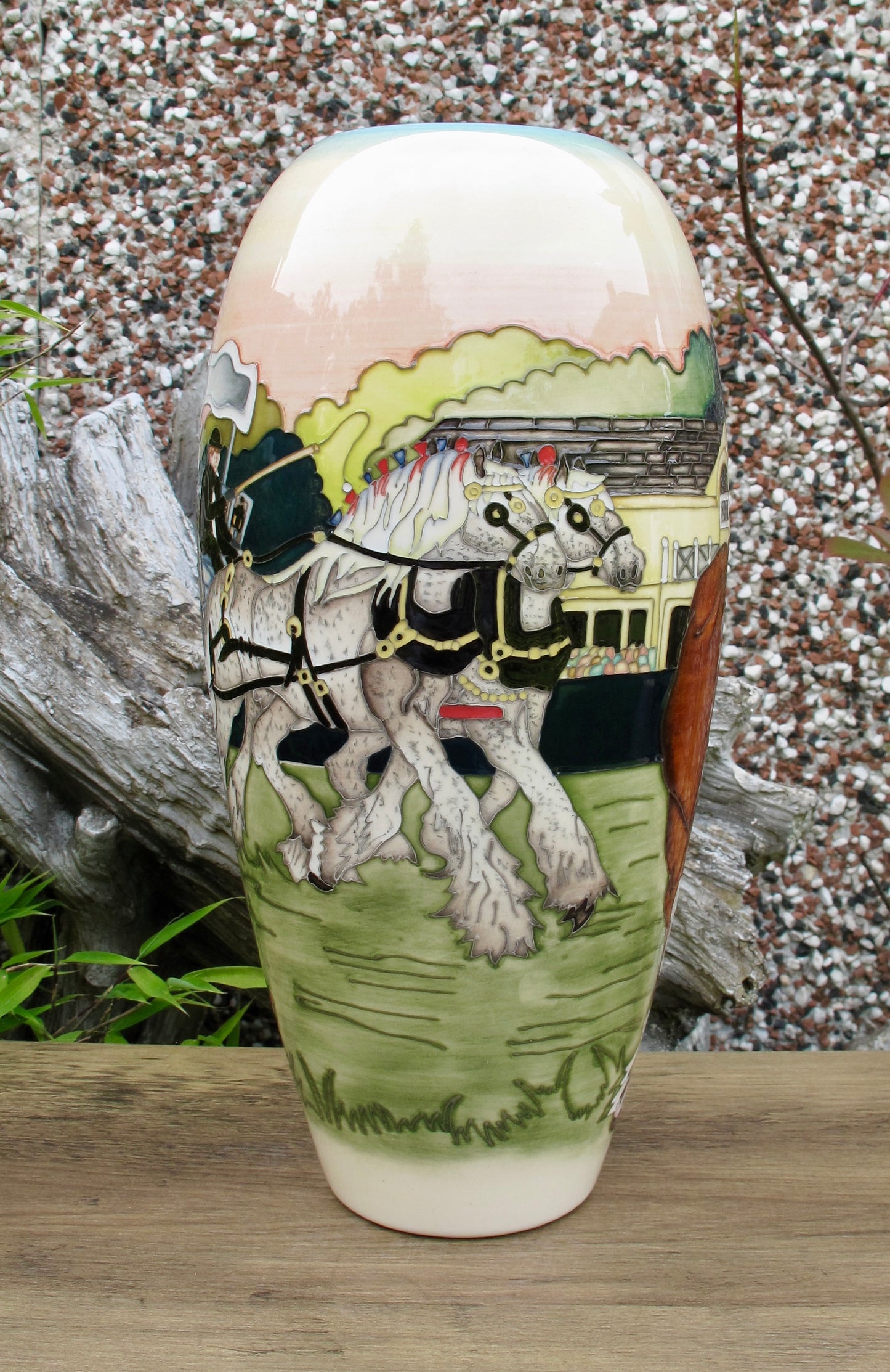 Moorcroft THE SHOWGROUND VASE 101/12 Trial Dated 13.12.16 Retail Price £1560