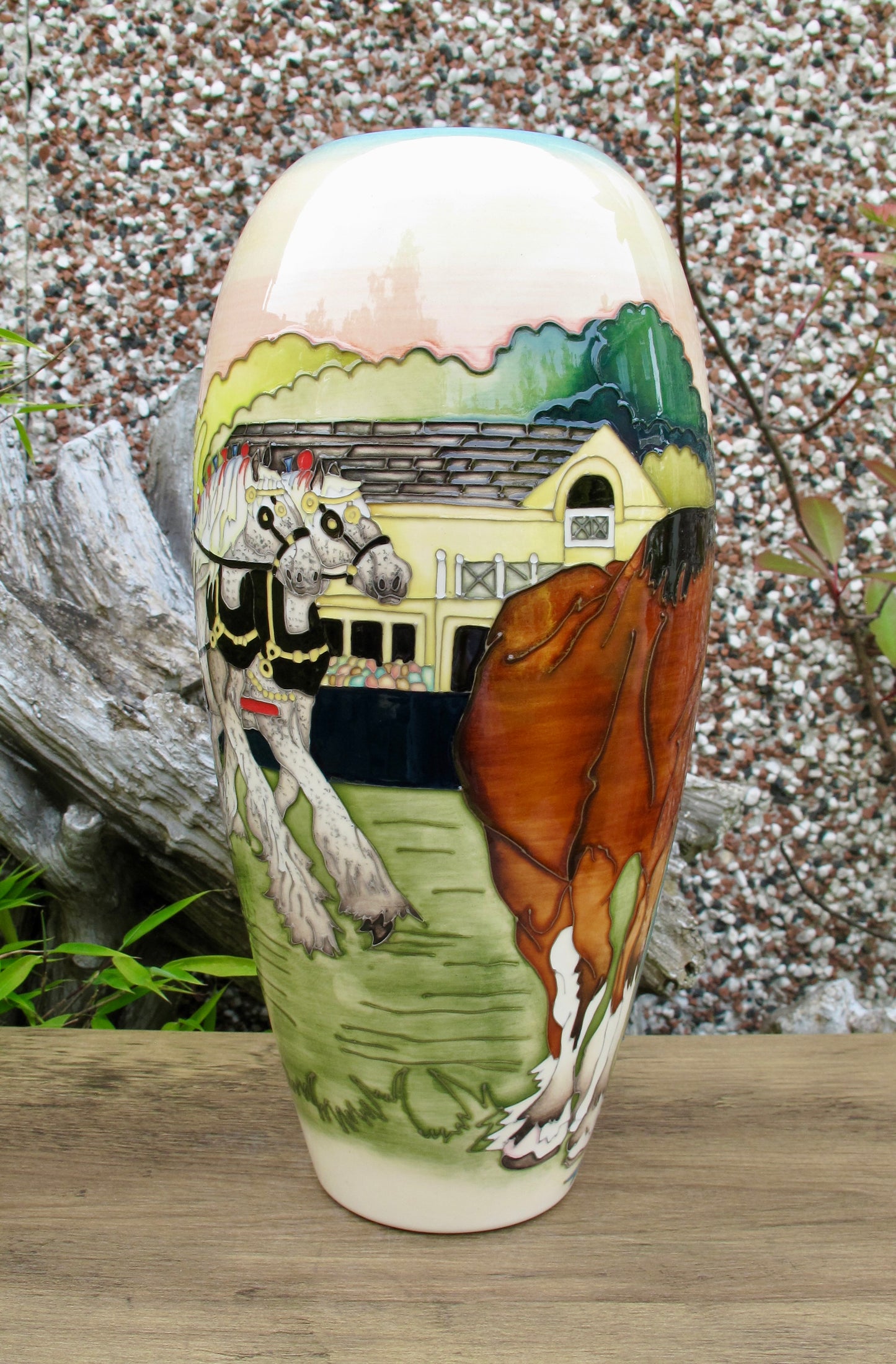 Moorcroft THE SHOWGROUND VASE 101/12 Trial Dated 13.12.16 Retail Price £1560