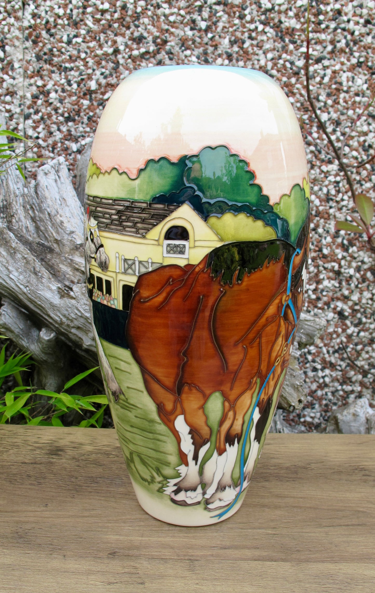 Moorcroft THE SHOWGROUND VASE 101/12 Trial Dated 13.12.16 Retail Price £1560