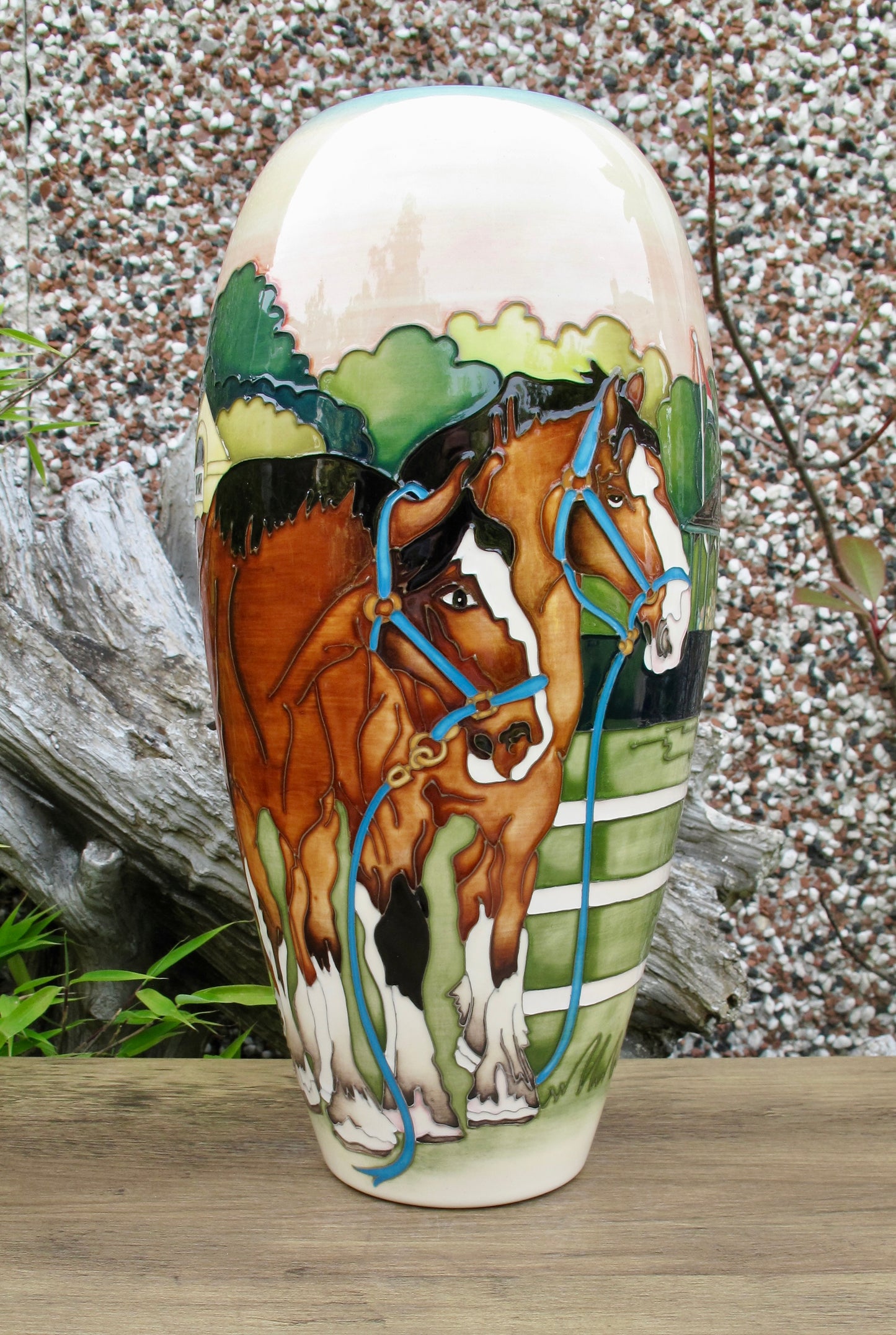 Moorcroft THE SHOWGROUND VASE 101/12 Trial Dated 13.12.16 Retail Price £1560