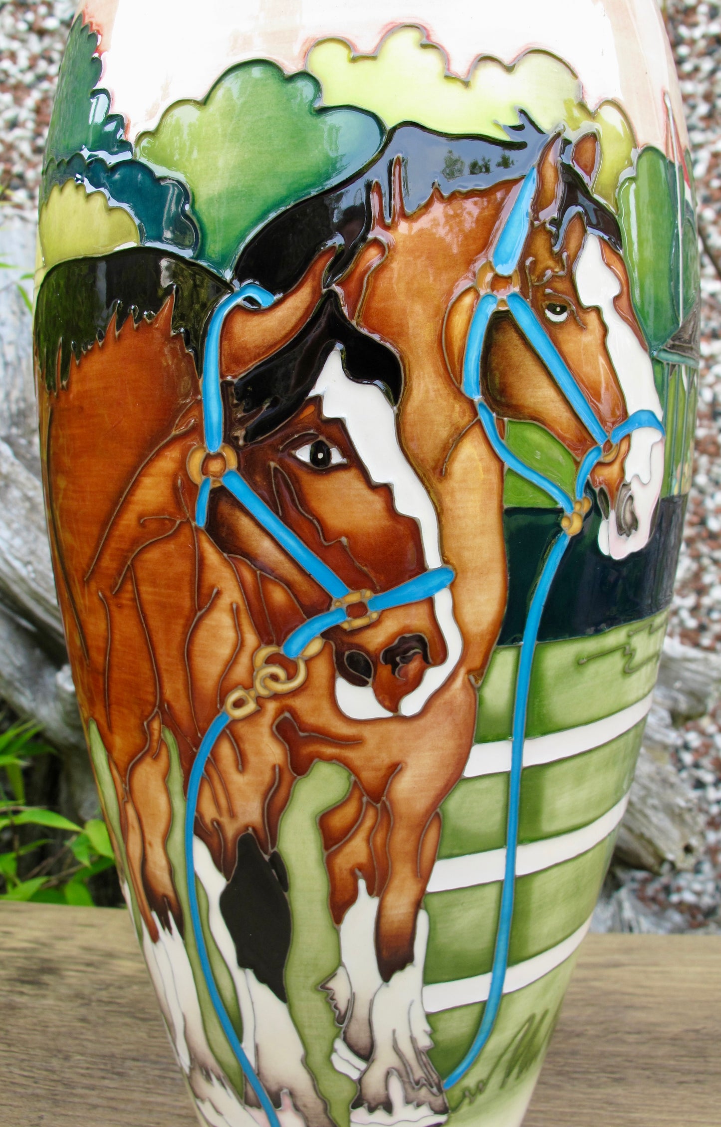 Moorcroft THE SHOWGROUND VASE 101/12 Trial Dated 13.12.16 Retail Price £1560