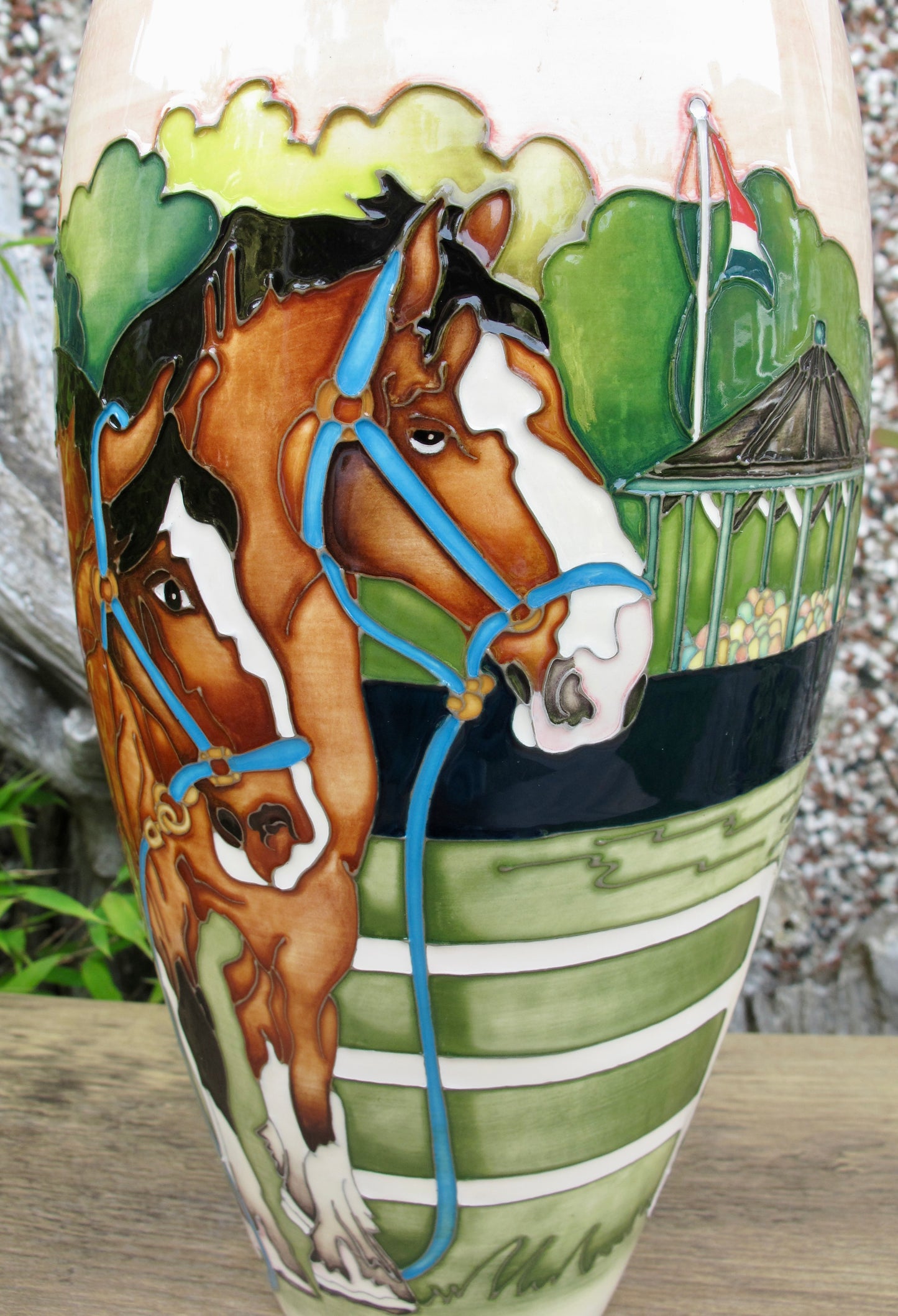 Moorcroft THE SHOWGROUND VASE 101/12 Trial Dated 13.12.16 Retail Price £1560