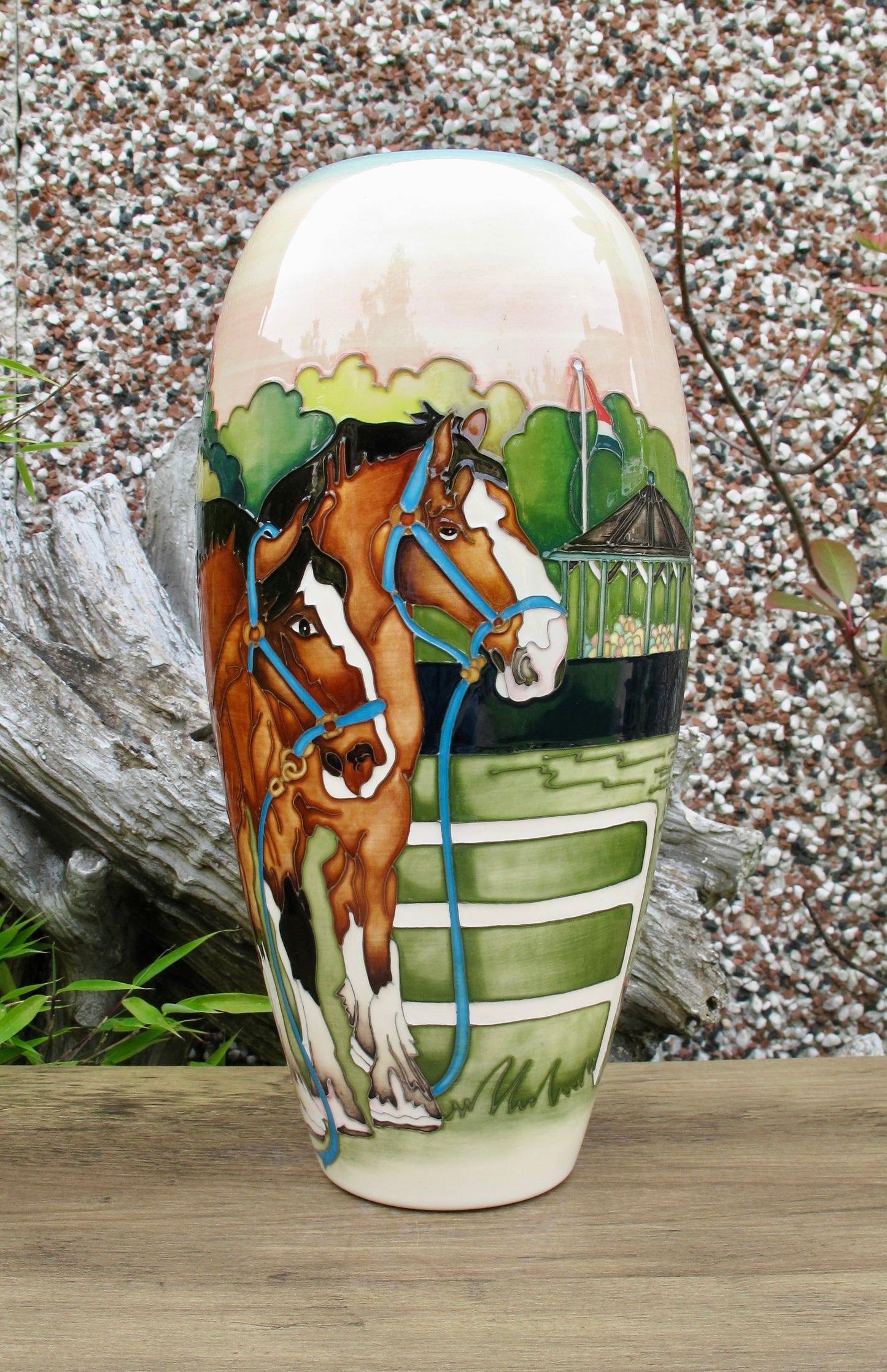 Moorcroft THE SHOWGROUND VASE 101/12 Trial Dated 13.12.16 Retail Price £1560