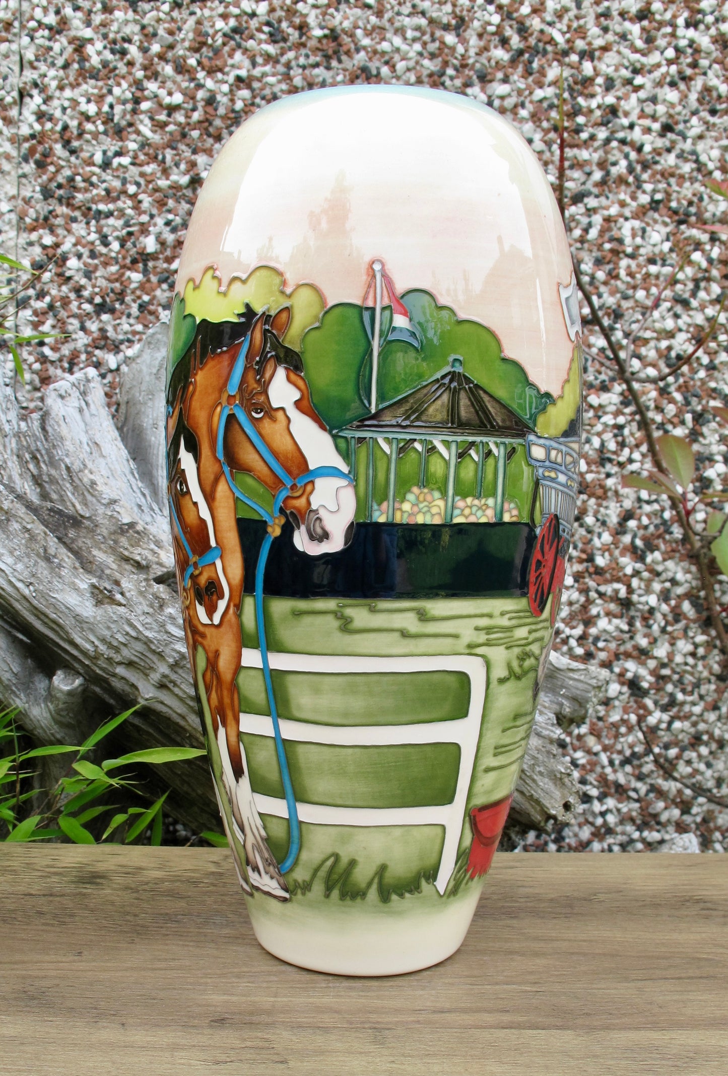 Moorcroft THE SHOWGROUND VASE 101/12 Trial Dated 13.12.16 Retail Price £1560
