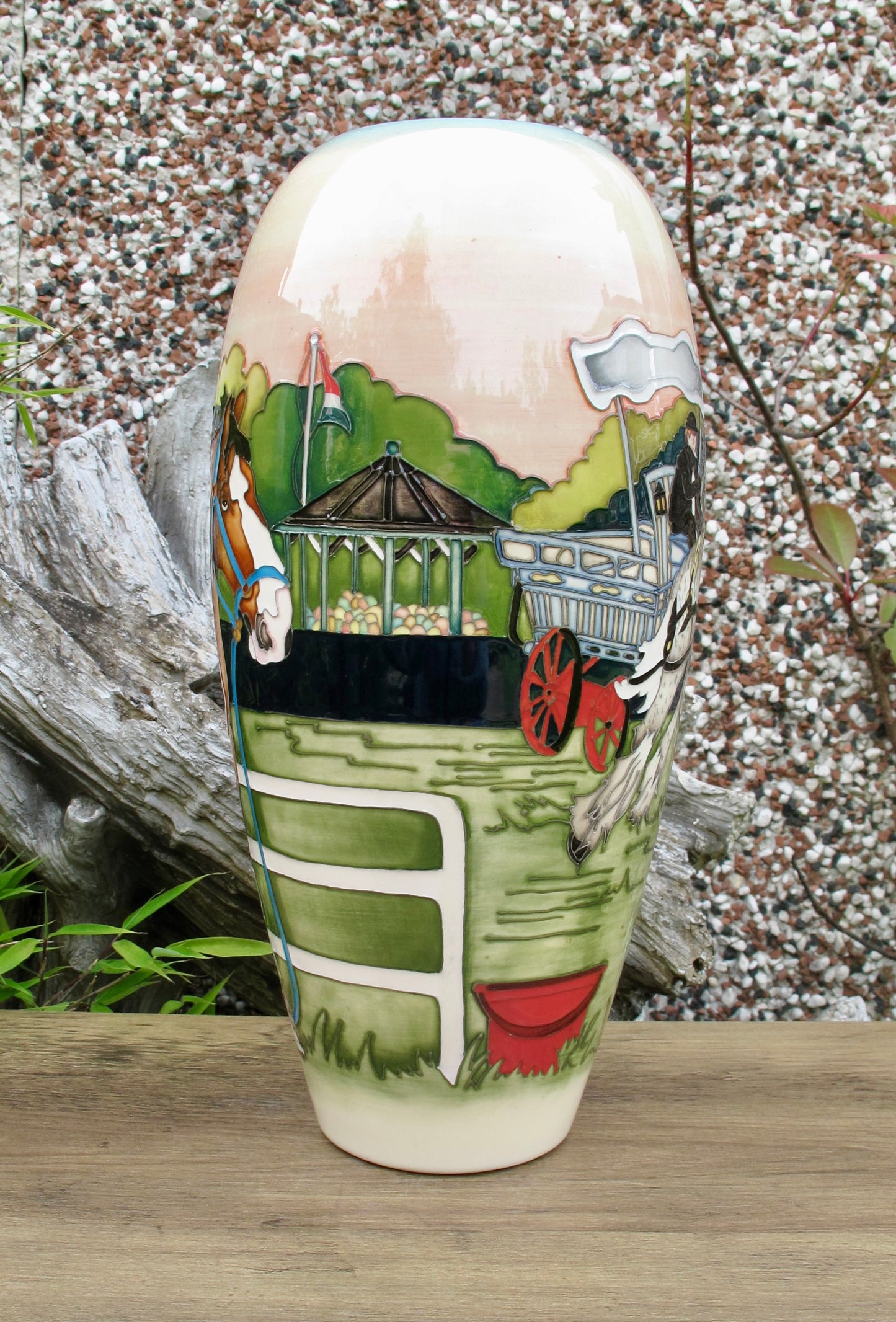 Moorcroft THE SHOWGROUND VASE 101/12 Trial Dated 13.12.16 Retail Price £1560
