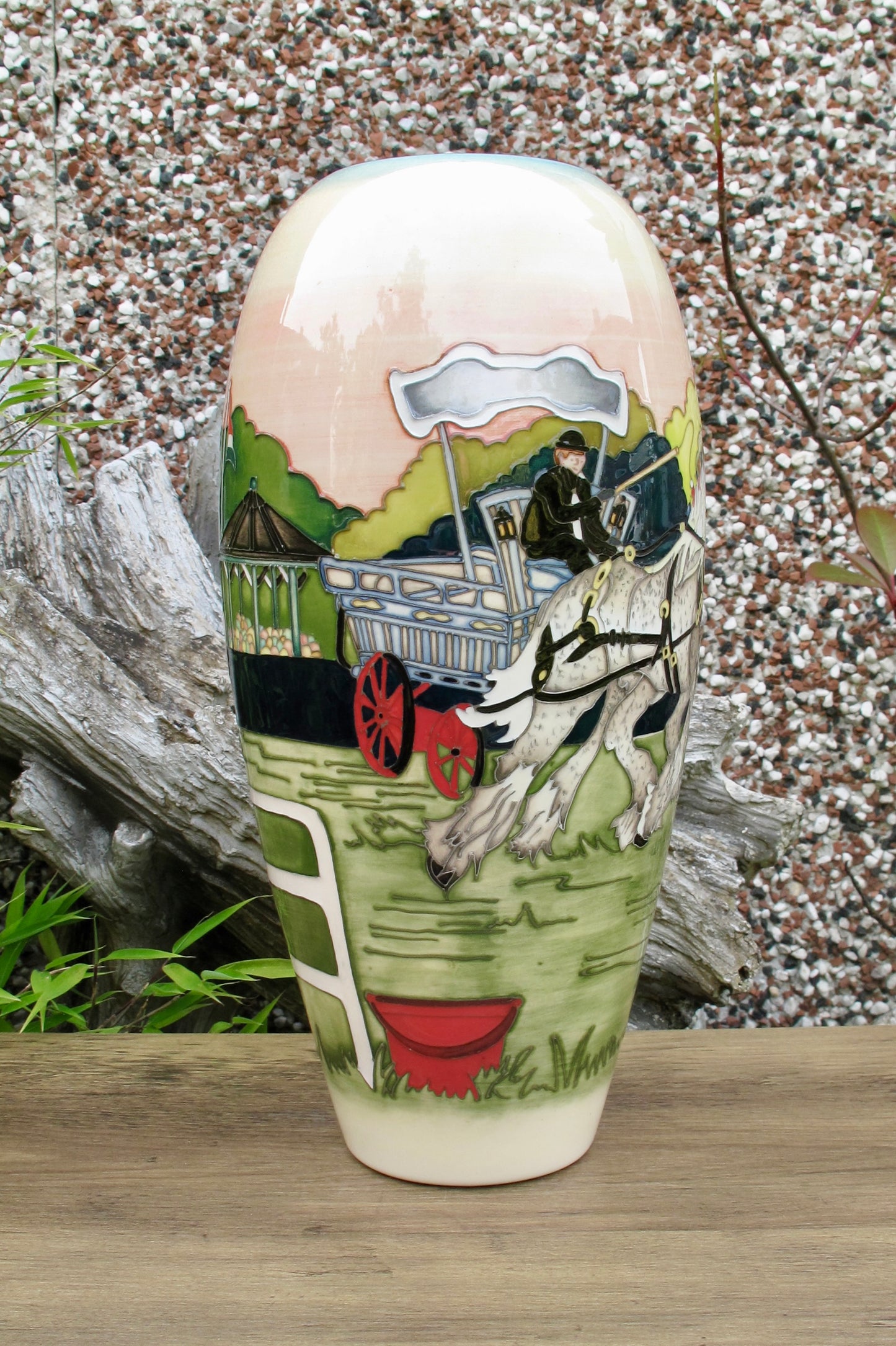Moorcroft THE SHOWGROUND VASE 101/12 Trial Dated 13.12.16 Retail Price £1560