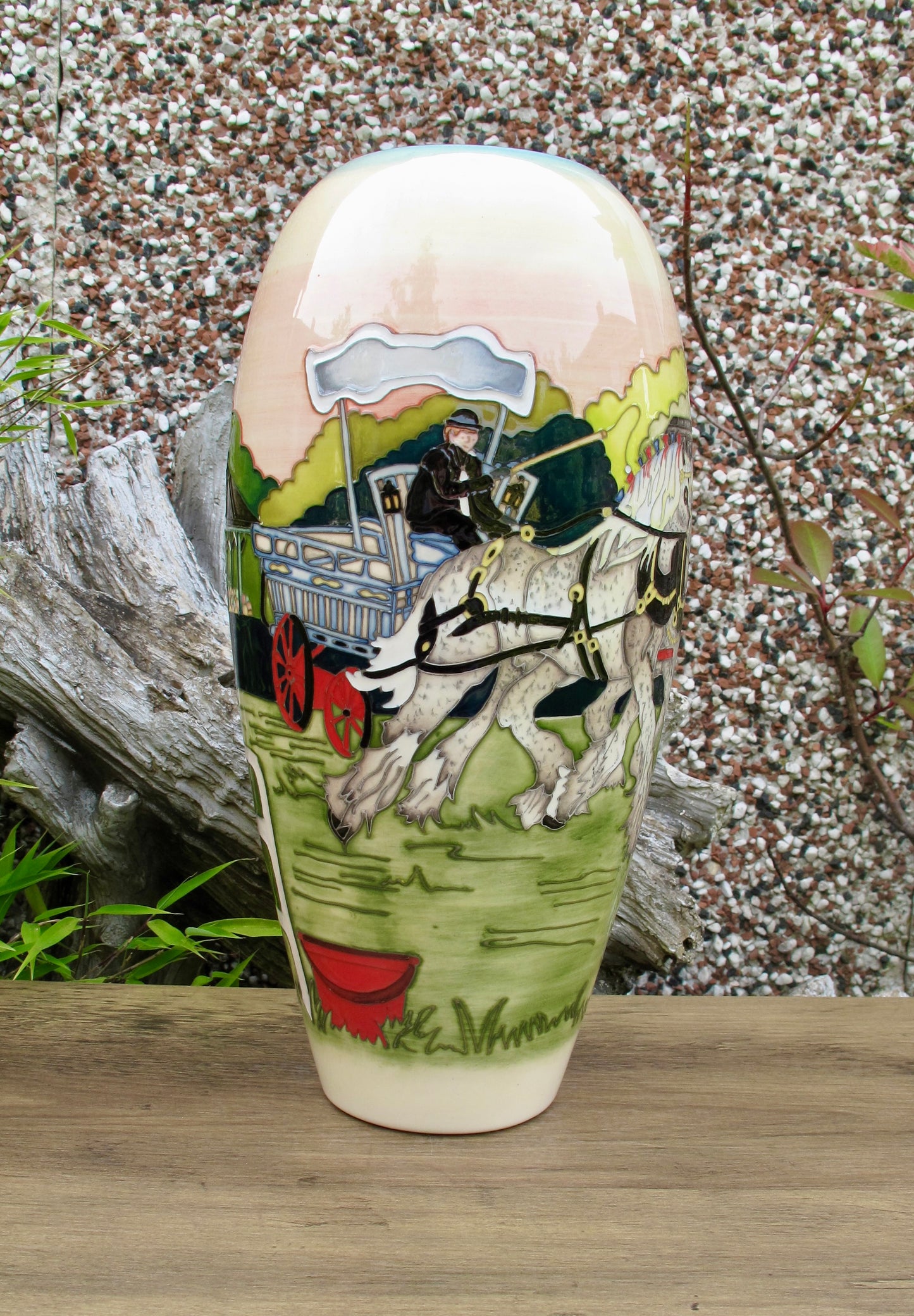 Moorcroft THE SHOWGROUND VASE 101/12 Trial Dated 13.12.16 Retail Price £1560