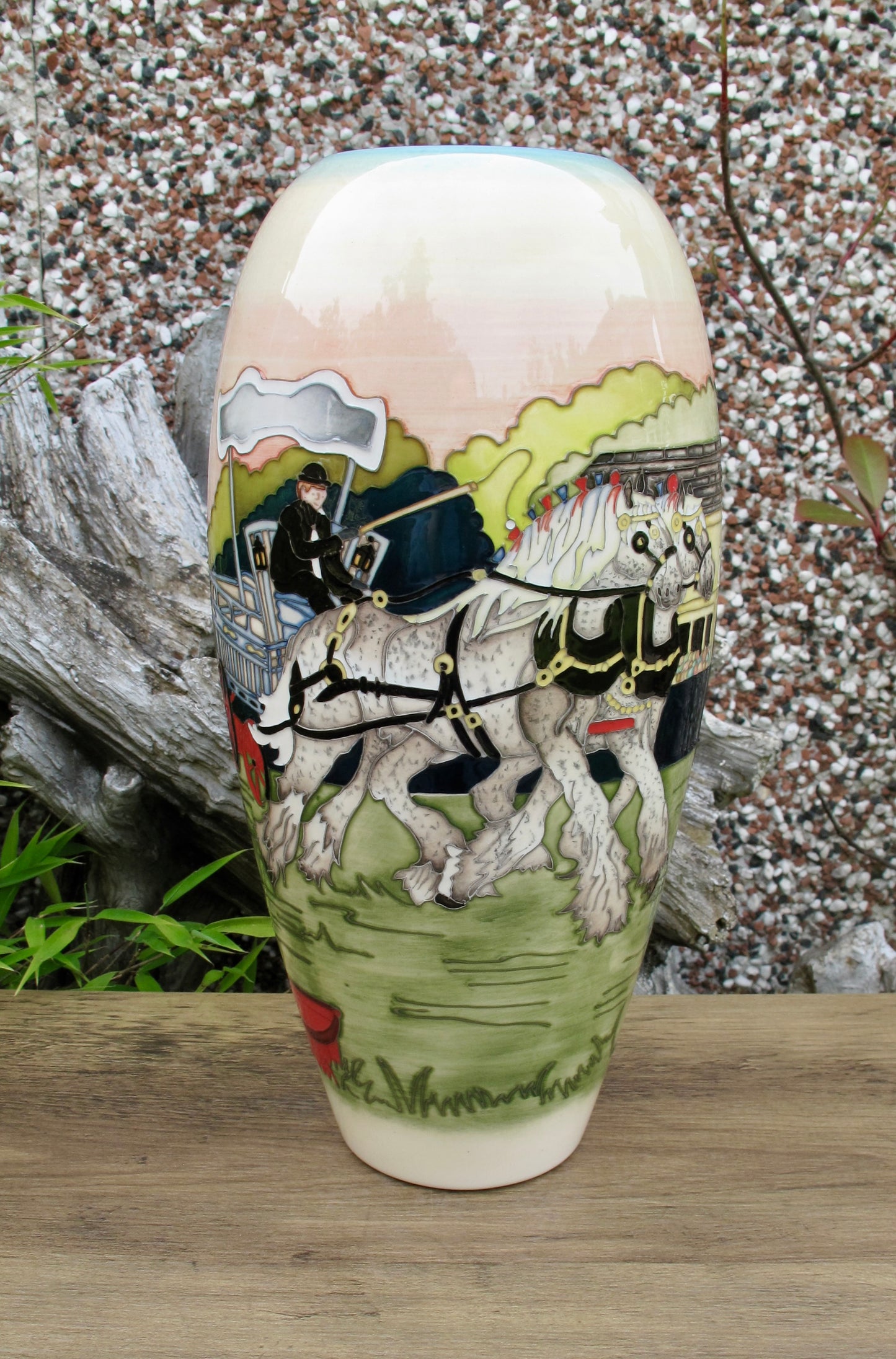 Moorcroft THE SHOWGROUND VASE 101/12 Trial Dated 13.12.16 Retail Price £1560