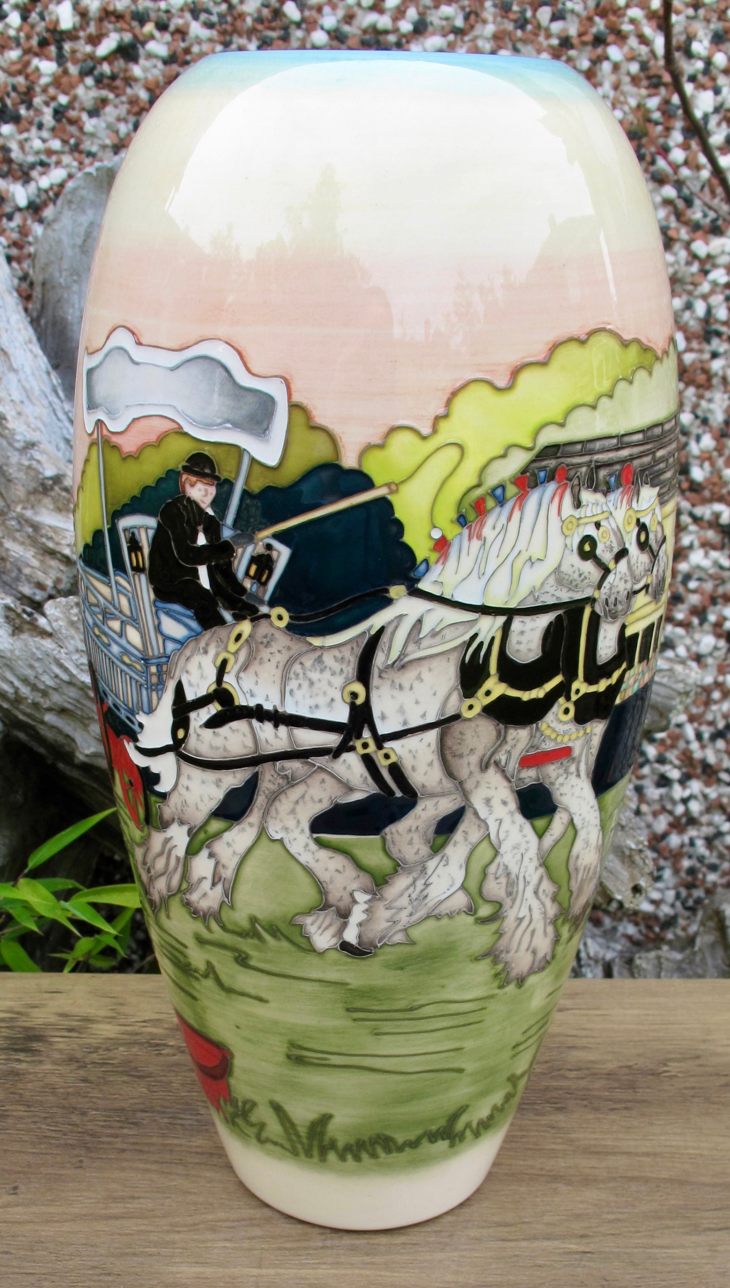 Moorcroft THE SHOWGROUND VASE 101/12 Trial Dated 13.12.16 Retail Price £1560