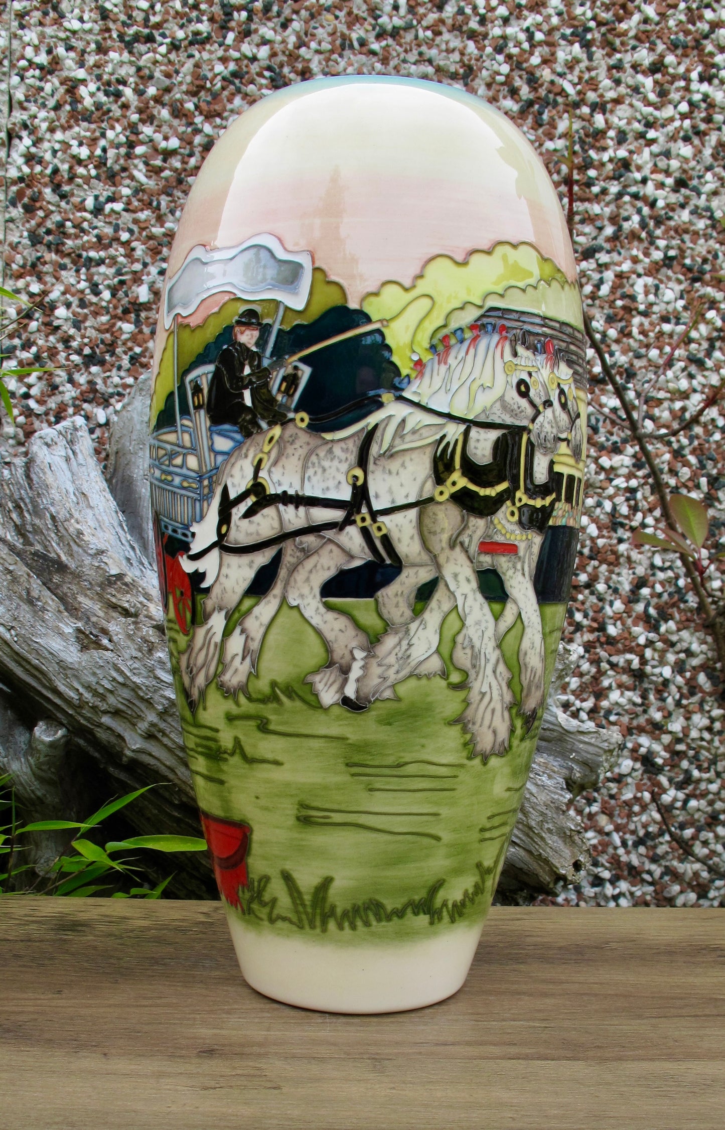 Moorcroft THE SHOWGROUND VASE 101/12 Trial Dated 13.12.16 Retail Price £1560