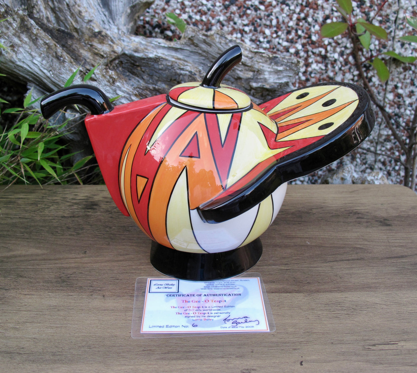 Lorna Bailey THE GEE-O TEAPOT Limited Edition 6/50 May 2005 COA