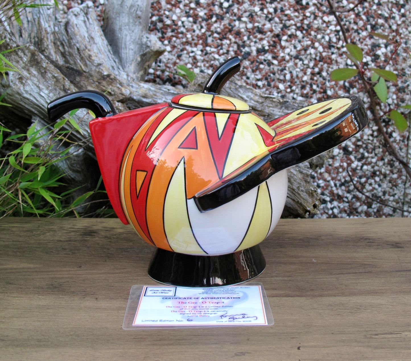 Lorna Bailey THE GEE-O TEAPOT Limited Edition 6/50 May 2005 COA
